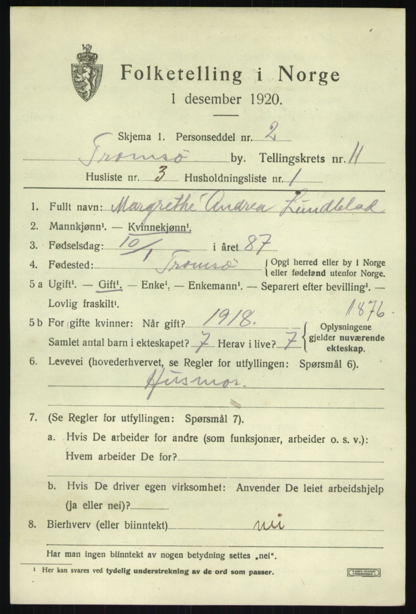 SATØ, Folketelling 1920 for 1902 Tromsø kjøpstad, 1920, s. 21901