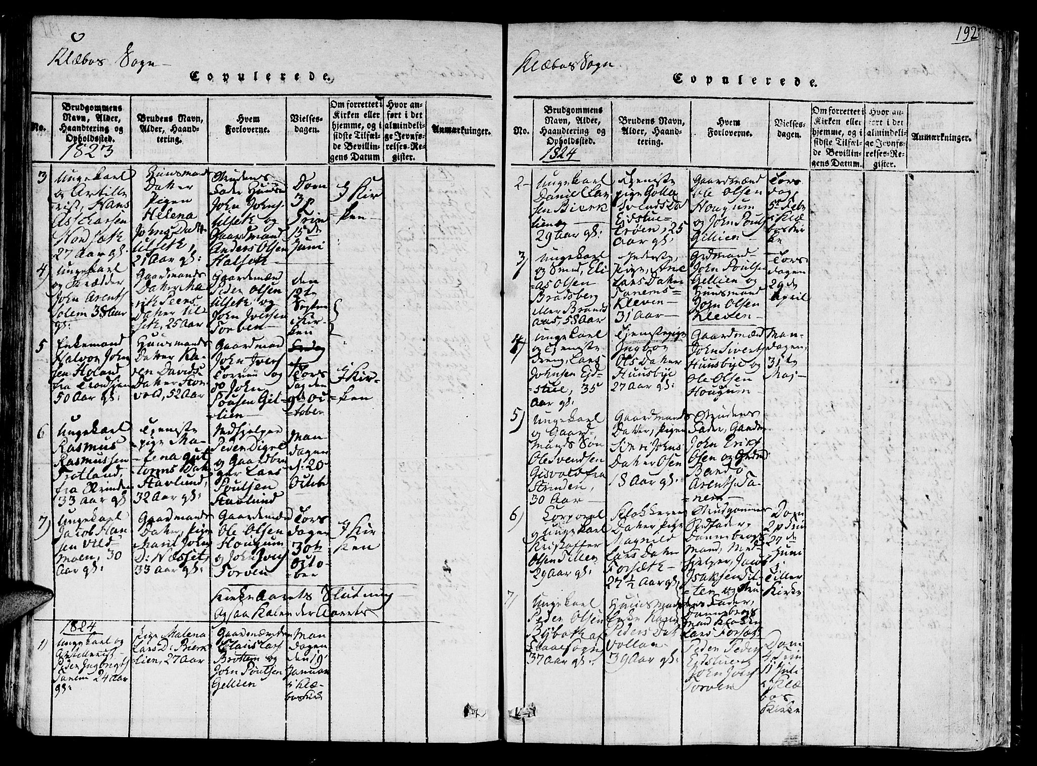 Ministerialprotokoller, klokkerbøker og fødselsregistre - Sør-Trøndelag, AV/SAT-A-1456/618/L0439: Ministerialbok nr. 618A04 /1, 1816-1843, s. 192