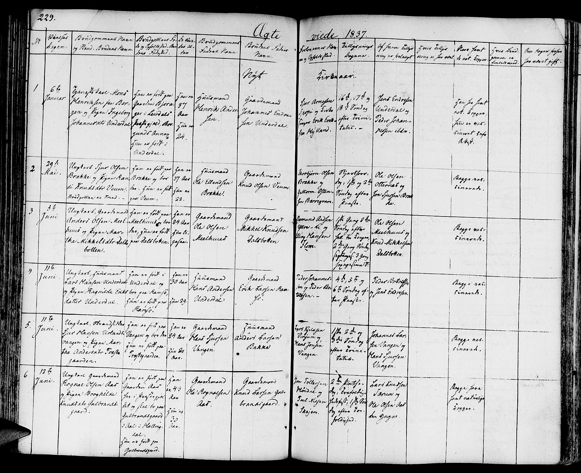 Aurland sokneprestembete, AV/SAB-A-99937/H/Ha/Haa/L0006: Ministerialbok nr. A 6, 1821-1859, s. 229