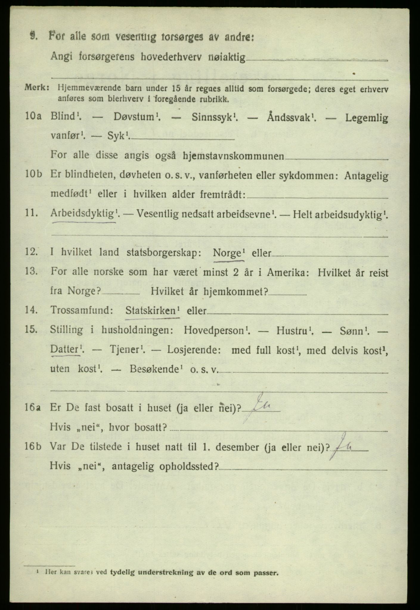 SAB, Folketelling 1920 for 1250 Haus herred, 1920, s. 5926