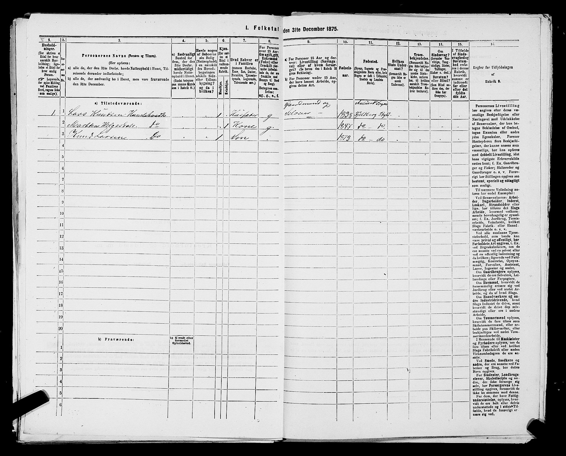 SAST, Folketelling 1875 for 1157P Vikedal prestegjeld, 1875, s. 120