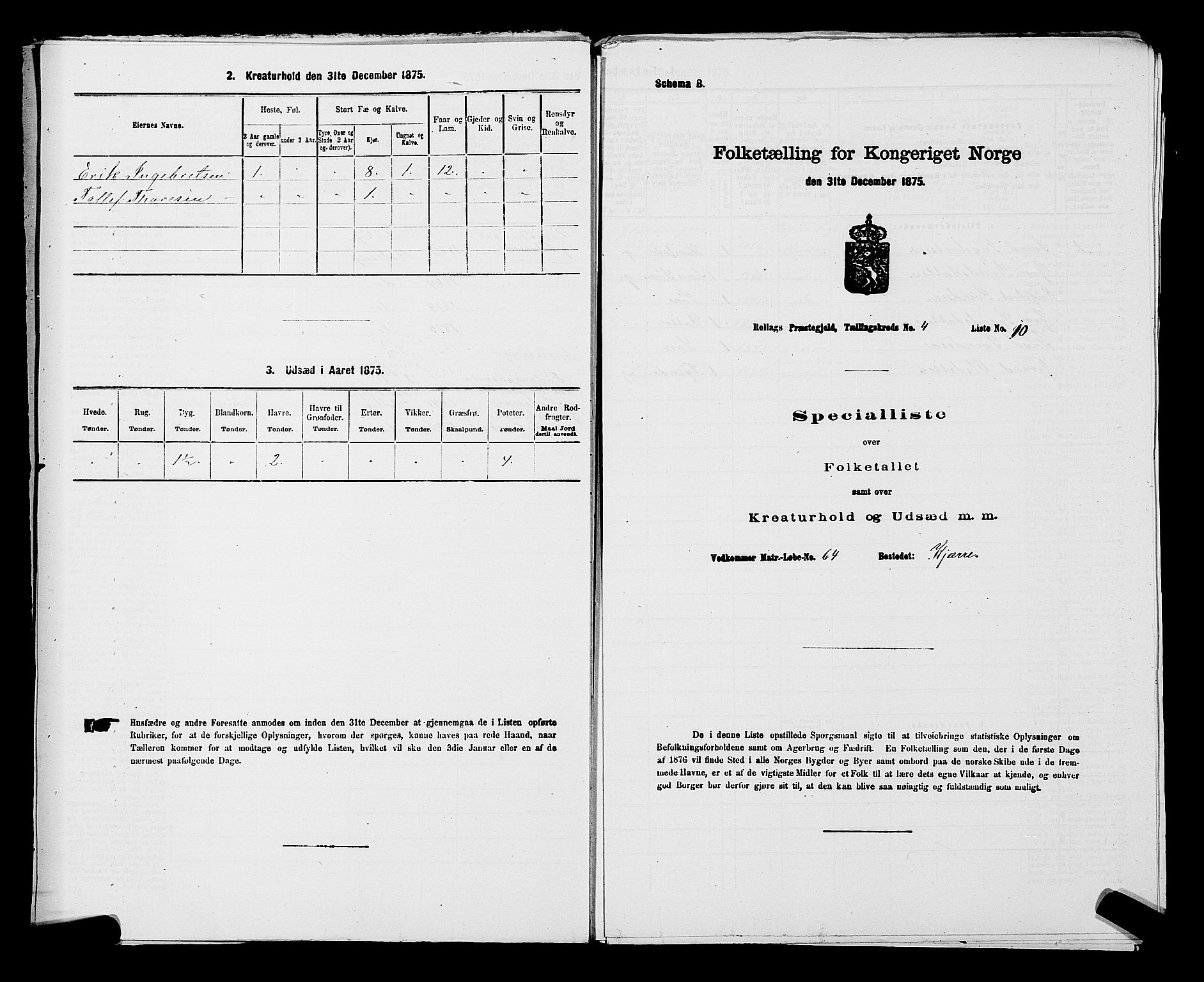 SAKO, Folketelling 1875 for 0632P Rollag prestegjeld, 1875, s. 261