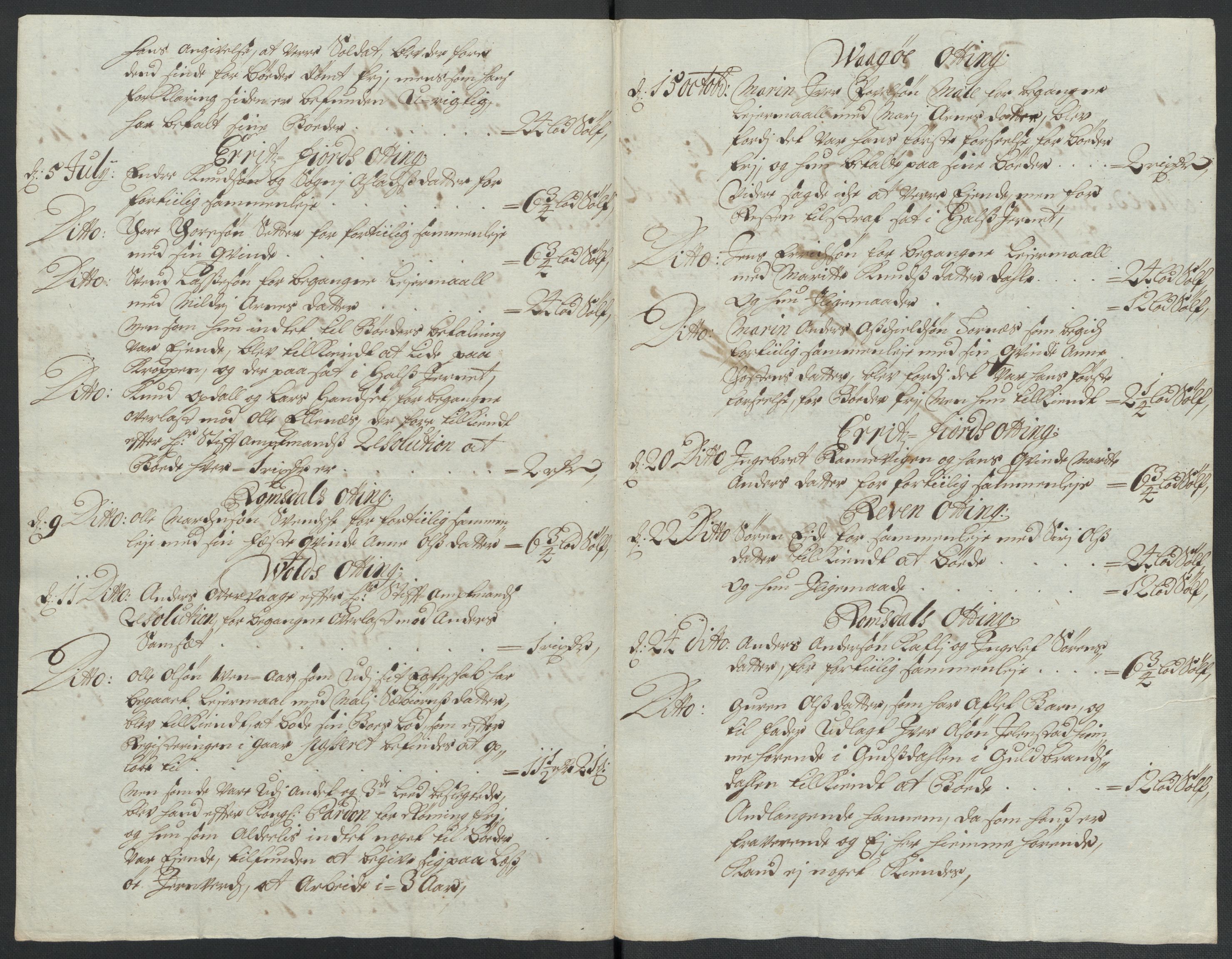 Rentekammeret inntil 1814, Reviderte regnskaper, Fogderegnskap, RA/EA-4092/R55/L3656: Fogderegnskap Romsdal, 1703-1705, s. 241