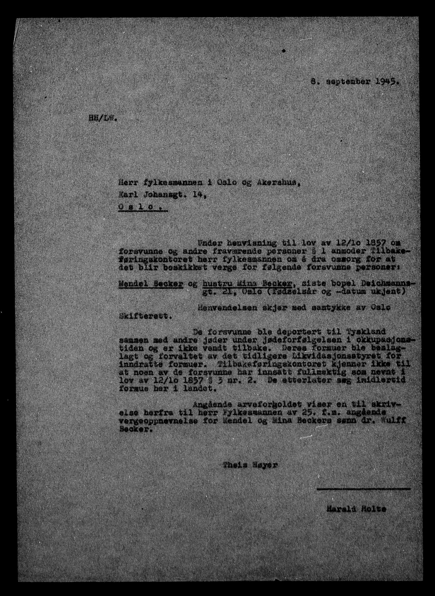 Justisdepartementet, Tilbakeføringskontoret for inndratte formuer, AV/RA-S-1564/H/Hc/Hcc/L0919: --, 1945-1947, s. 383
