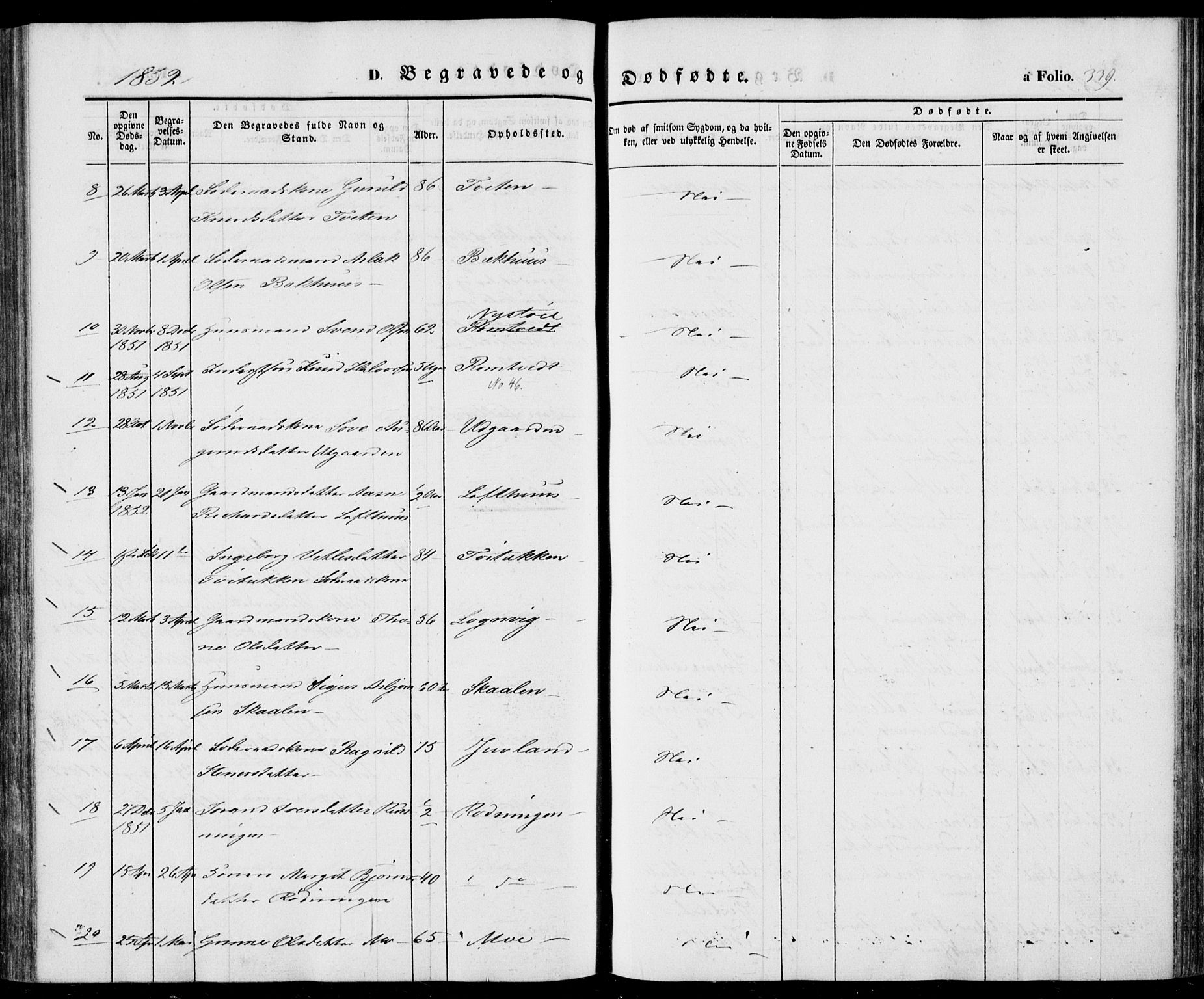 Vinje kirkebøker, AV/SAKO-A-312/F/Fa/L0004: Ministerialbok nr. I 4, 1843-1869, s. 339