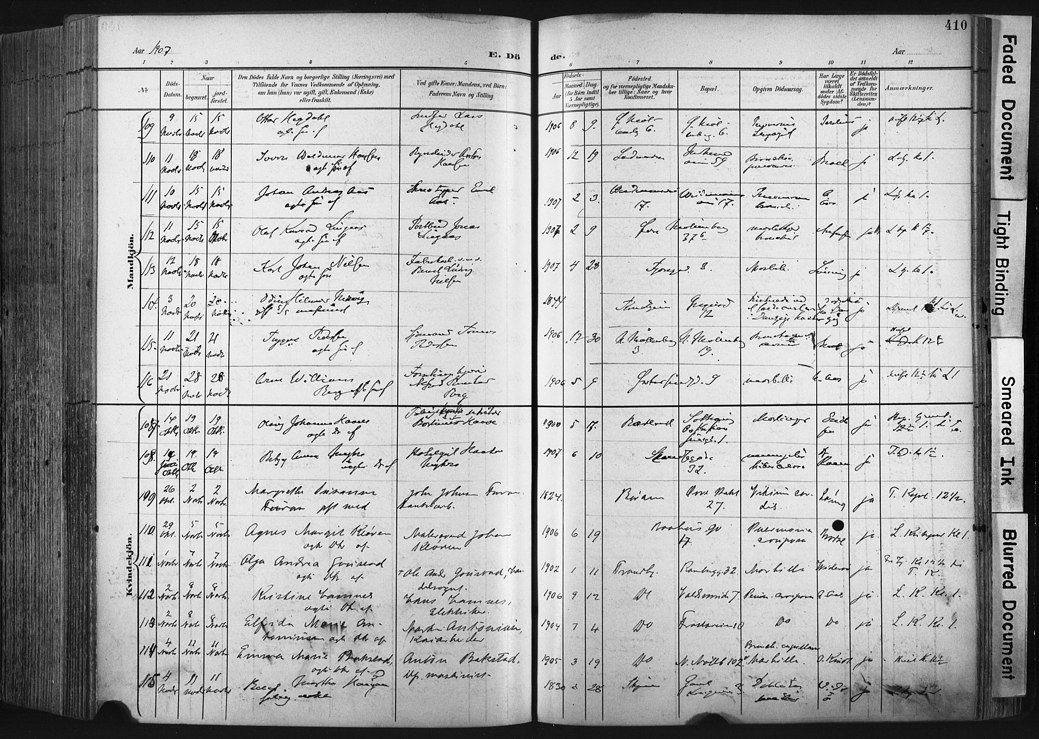 Ministerialprotokoller, klokkerbøker og fødselsregistre - Sør-Trøndelag, SAT/A-1456/604/L0201: Ministerialbok nr. 604A21, 1901-1911, s. 410