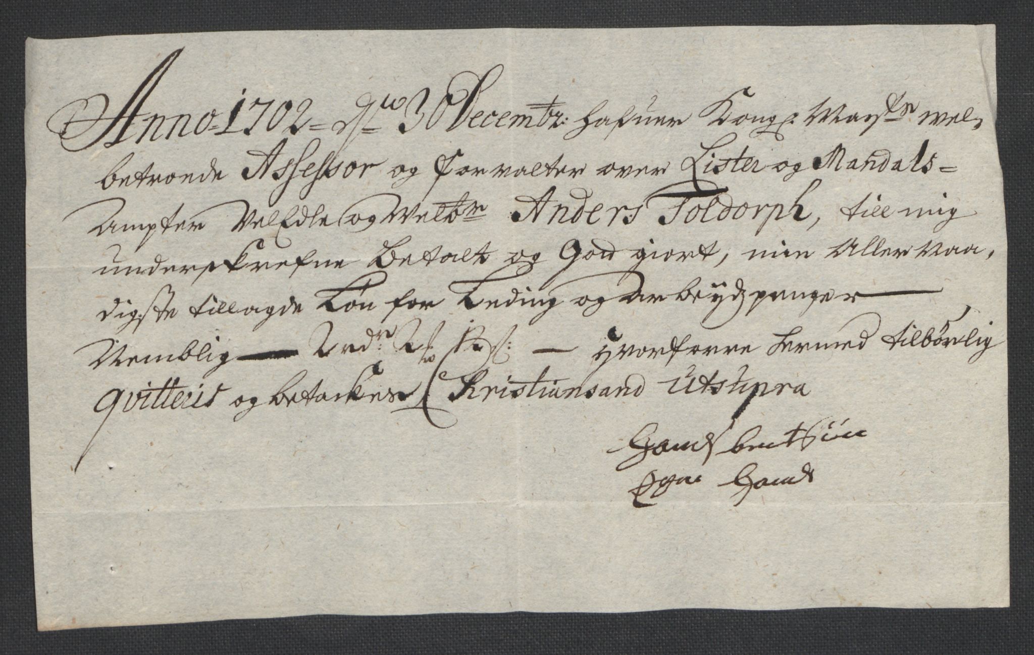 Rentekammeret inntil 1814, Reviderte regnskaper, Fogderegnskap, AV/RA-EA-4092/R43/L2549: Fogderegnskap Lista og Mandal, 1701-1702, s. 342