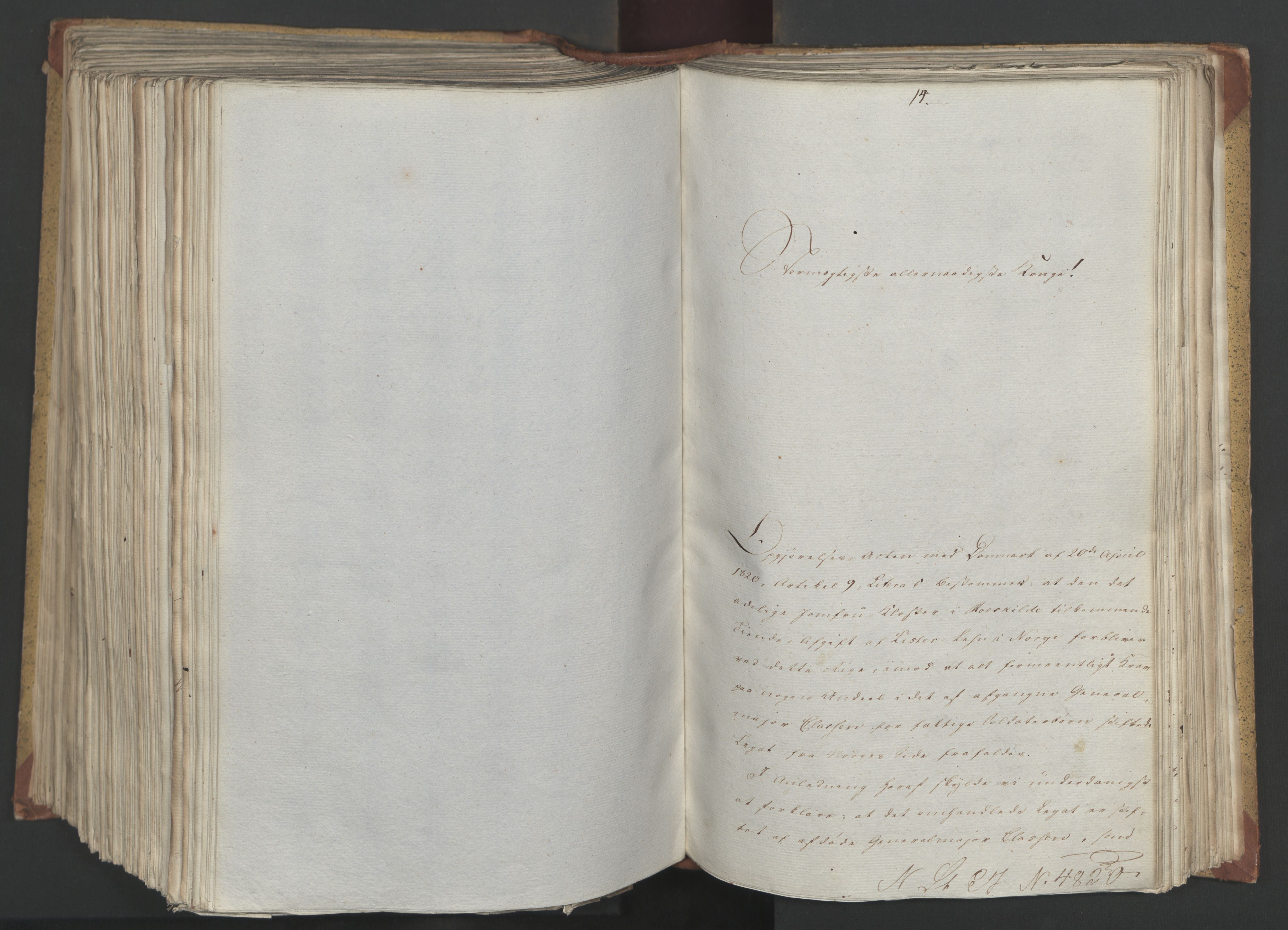 Statsrådsavdelingen i Stockholm, AV/RA-S-1003/D/Da/L0024: Regjeringsinnstillinger nr. 4663-4873, 1820, s. 448