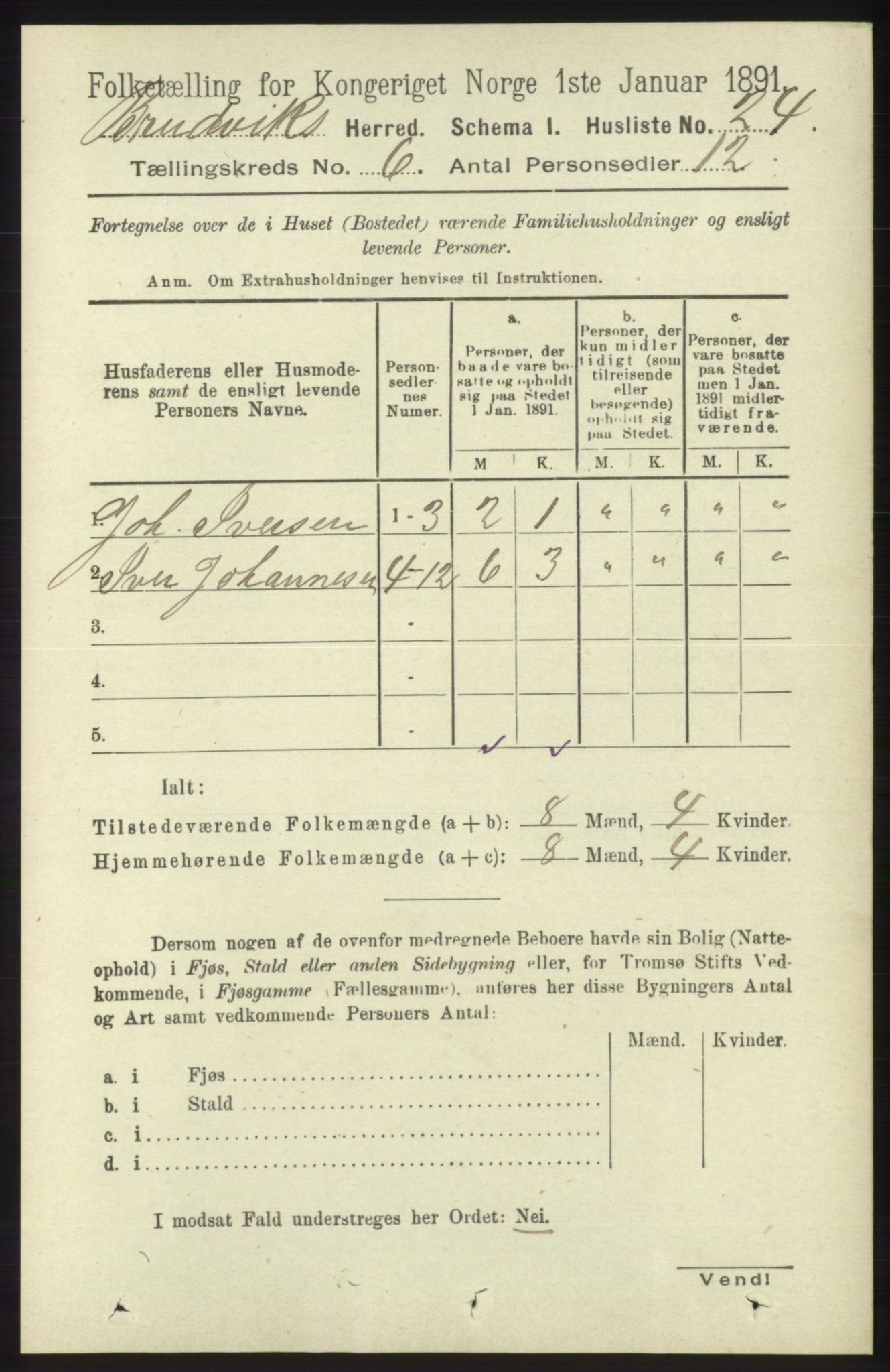 RA, Folketelling 1891 for 1251 Bruvik herred, 1891, s. 1751