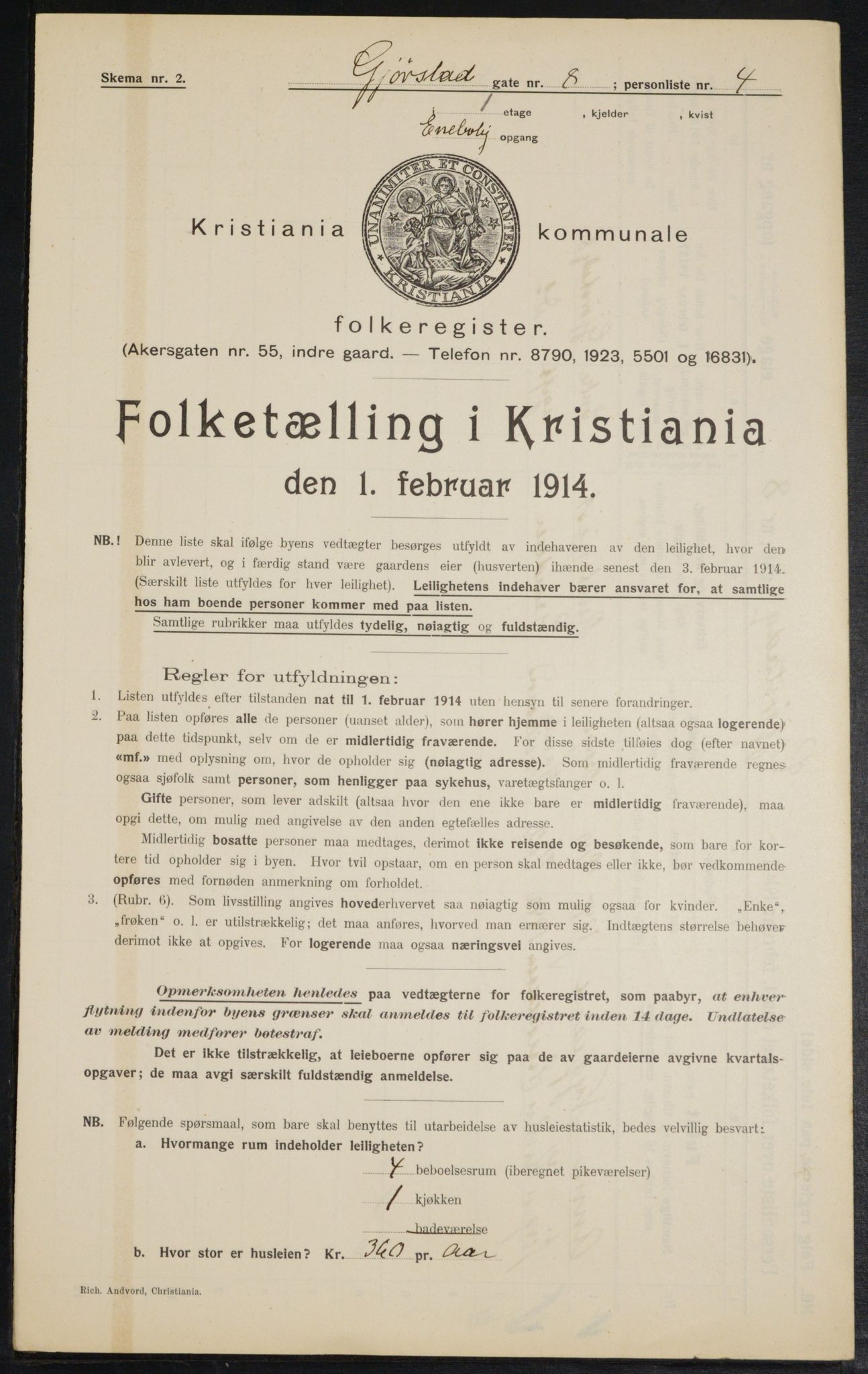 OBA, Kommunal folketelling 1.2.1914 for Kristiania, 1914, s. 29490