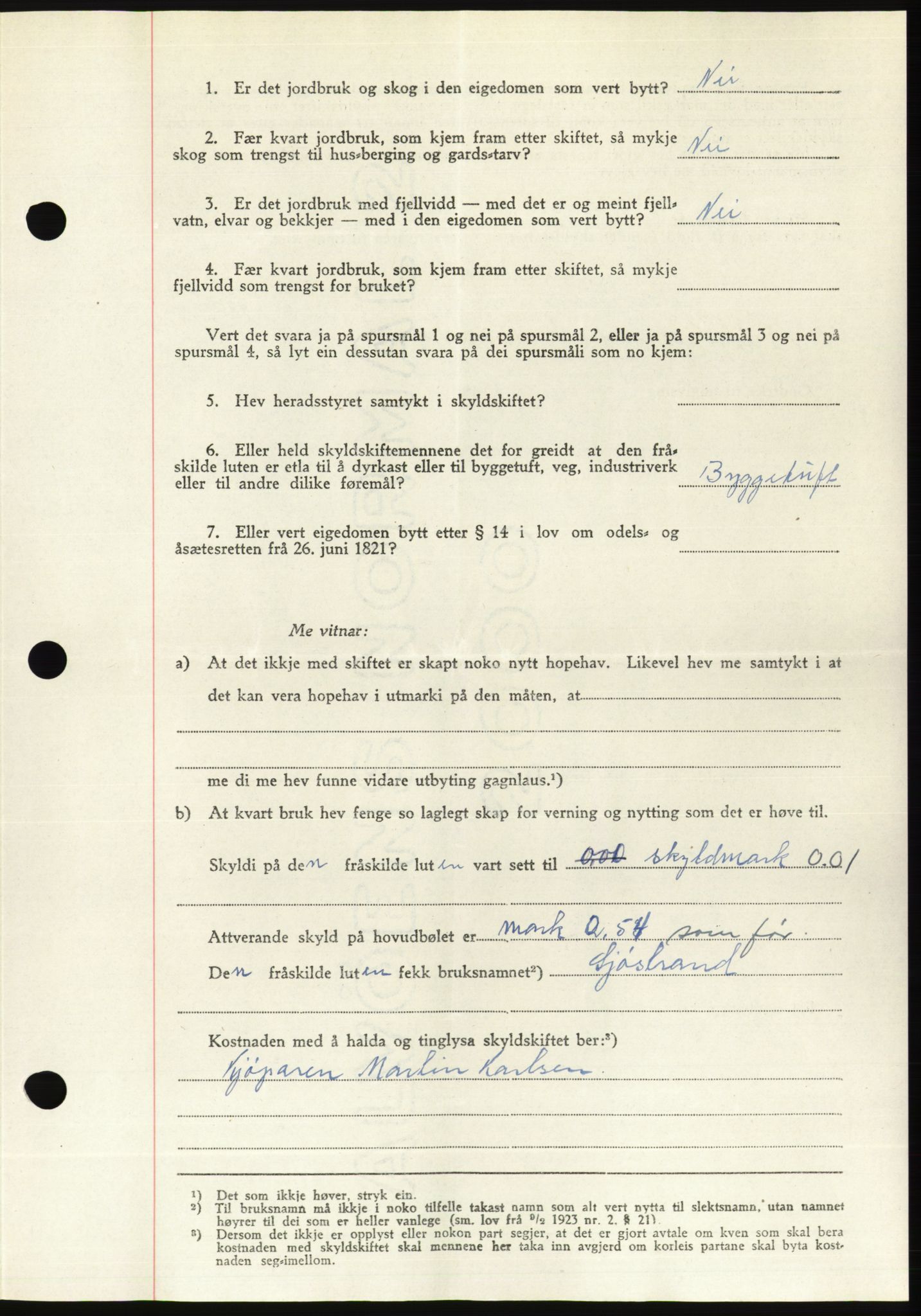 Søre Sunnmøre sorenskriveri, AV/SAT-A-4122/1/2/2C/L0081: Pantebok nr. 7A, 1947-1948, Dagboknr: 1229/1947