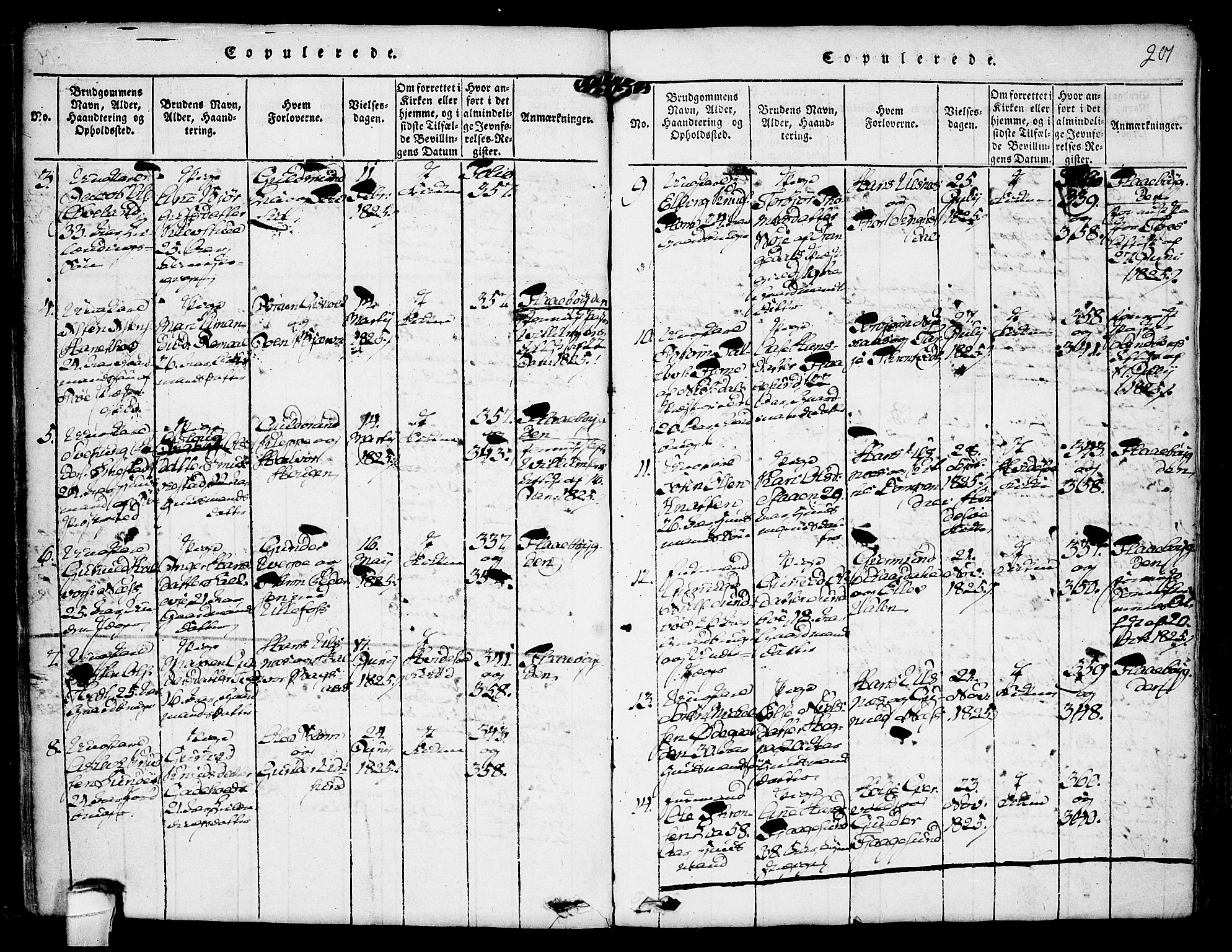 Kviteseid kirkebøker, AV/SAKO-A-276/F/Fa/L0005: Ministerialbok nr. I 5, 1815-1836, s. 201