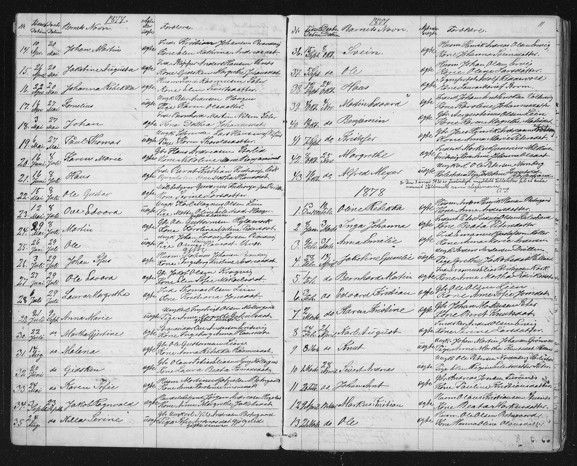 Ministerialprotokoller, klokkerbøker og fødselsregistre - Sør-Trøndelag, AV/SAT-A-1456/651/L0647: Klokkerbok nr. 651C01, 1866-1914, s. 11