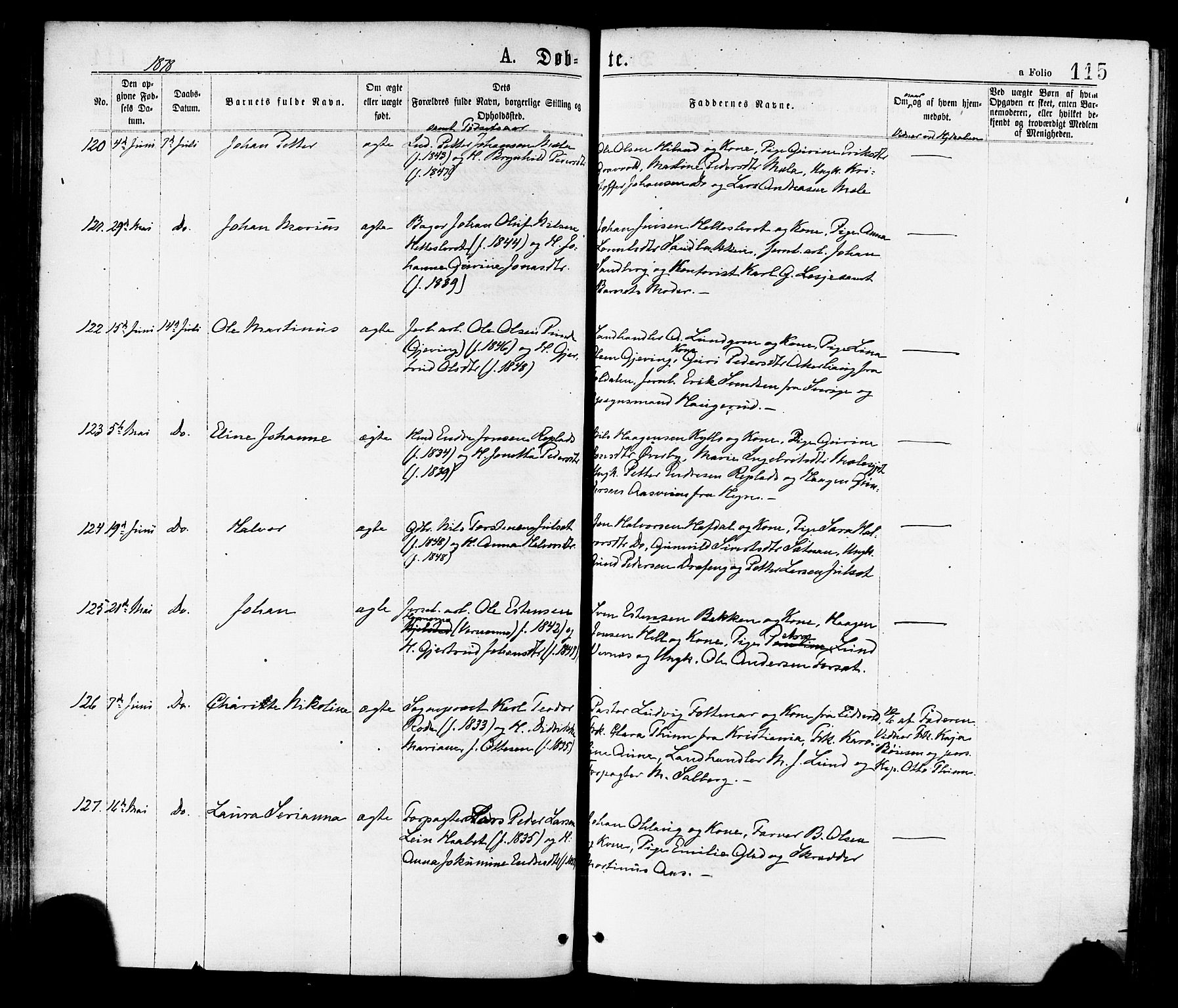 Ministerialprotokoller, klokkerbøker og fødselsregistre - Nord-Trøndelag, AV/SAT-A-1458/709/L0076: Ministerialbok nr. 709A16, 1871-1879, s. 115
