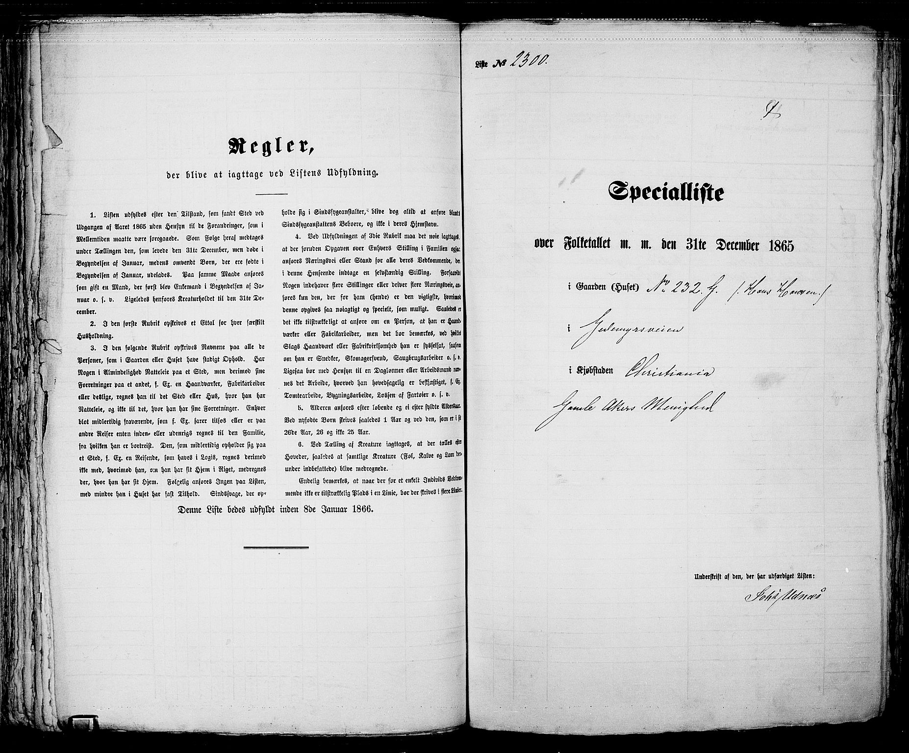 RA, Folketelling 1865 for 0301 Kristiania kjøpstad, 1865, s. 5126