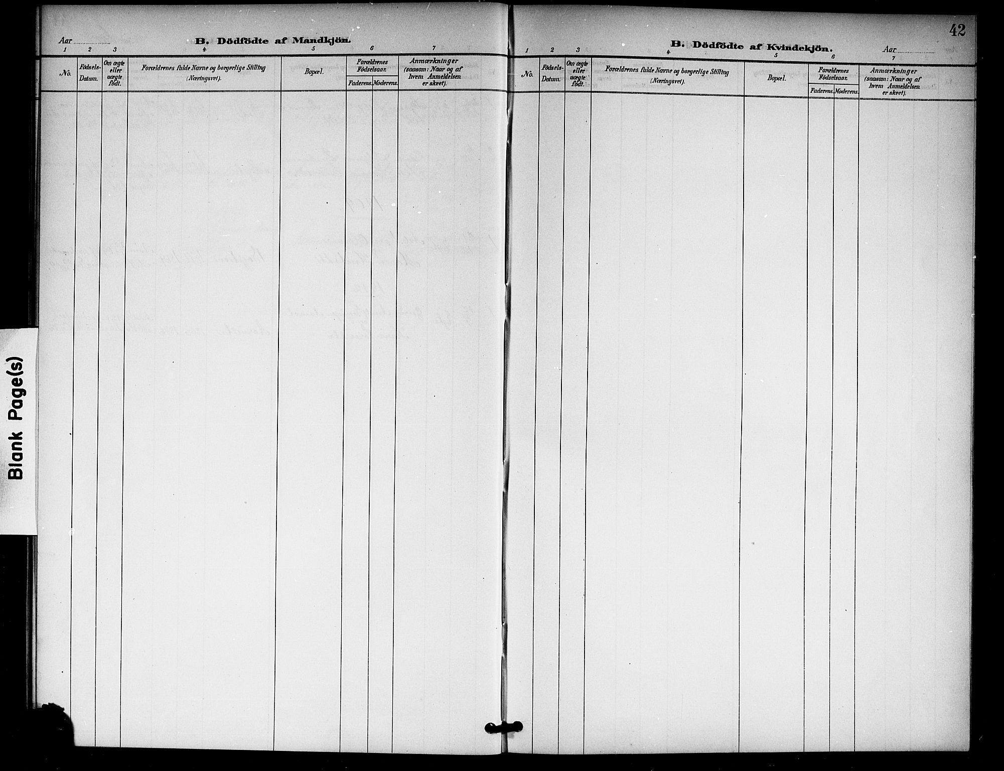 Rollag kirkebøker, AV/SAKO-A-240/G/Gb/L0003: Klokkerbok nr. II 3, 1897-1919, s. 42