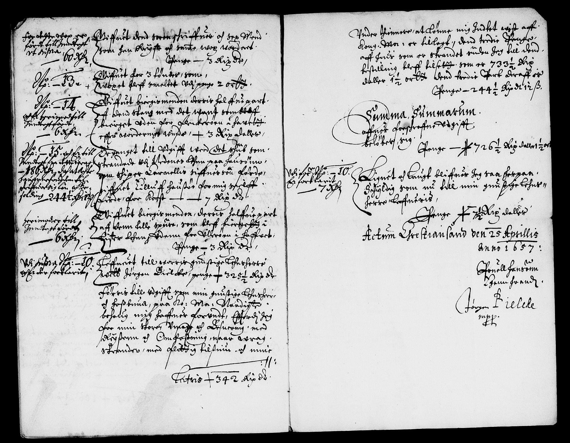 Rentekammeret inntil 1814, Reviderte regnskaper, Lensregnskaper, AV/RA-EA-5023/R/Rb/Rbq/L0044: Nedenes len. Mandals len. Råbyggelag., 1655-1657