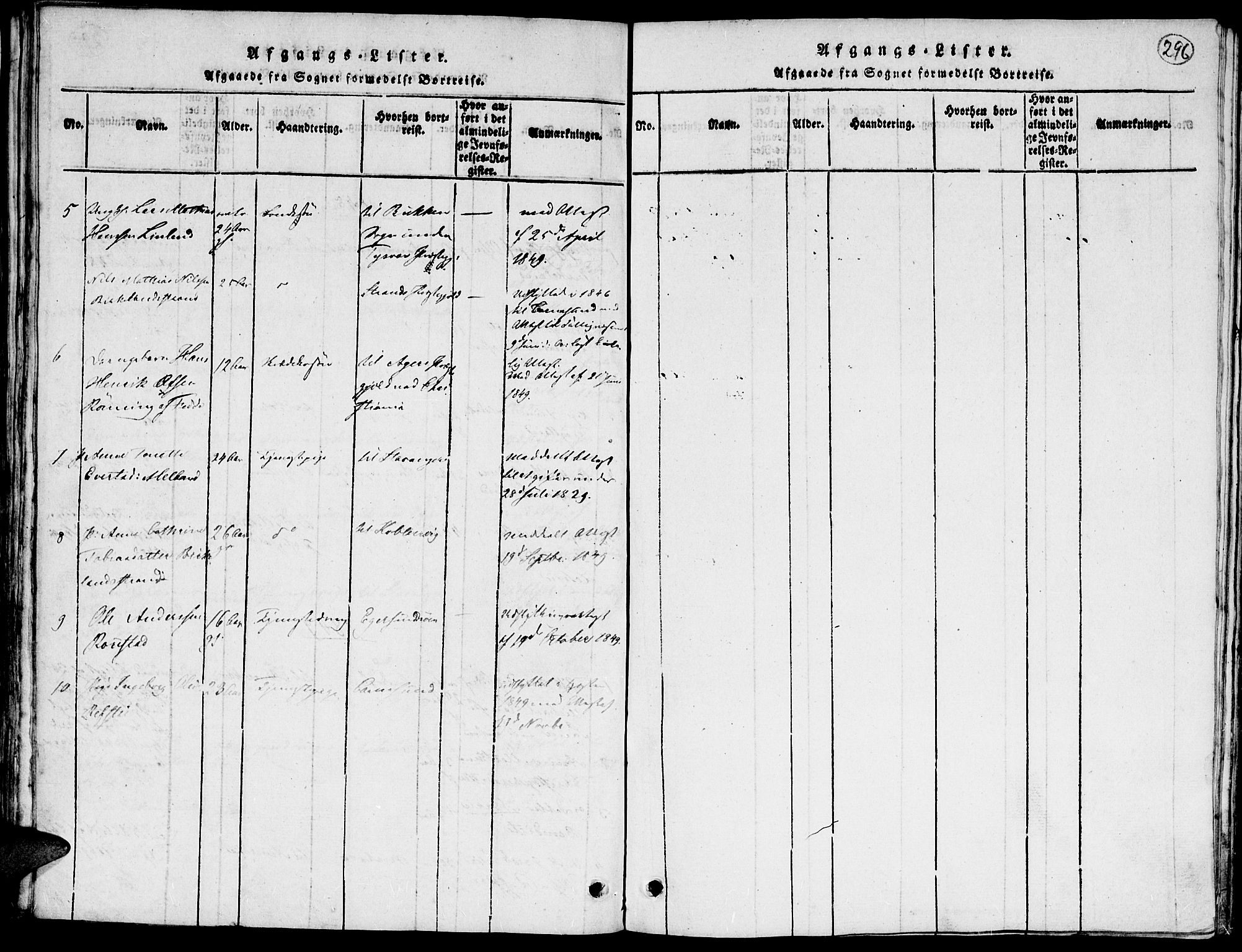 Kvinesdal sokneprestkontor, SAK/1111-0026/F/Fa/Faa/L0001: Ministerialbok nr. A 1, 1815-1849, s. 288