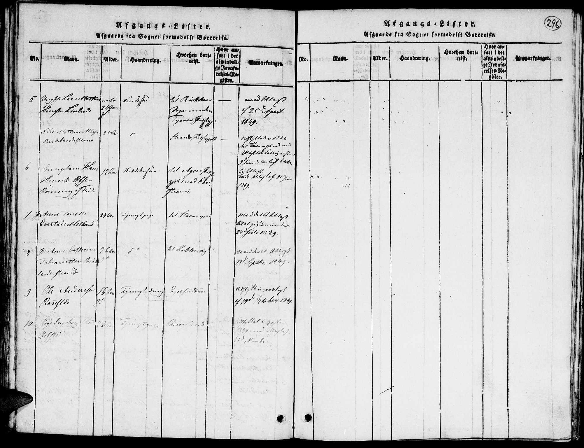 Kvinesdal sokneprestkontor, AV/SAK-1111-0026/F/Fa/Faa/L0001: Ministerialbok nr. A 1, 1815-1849, s. 288