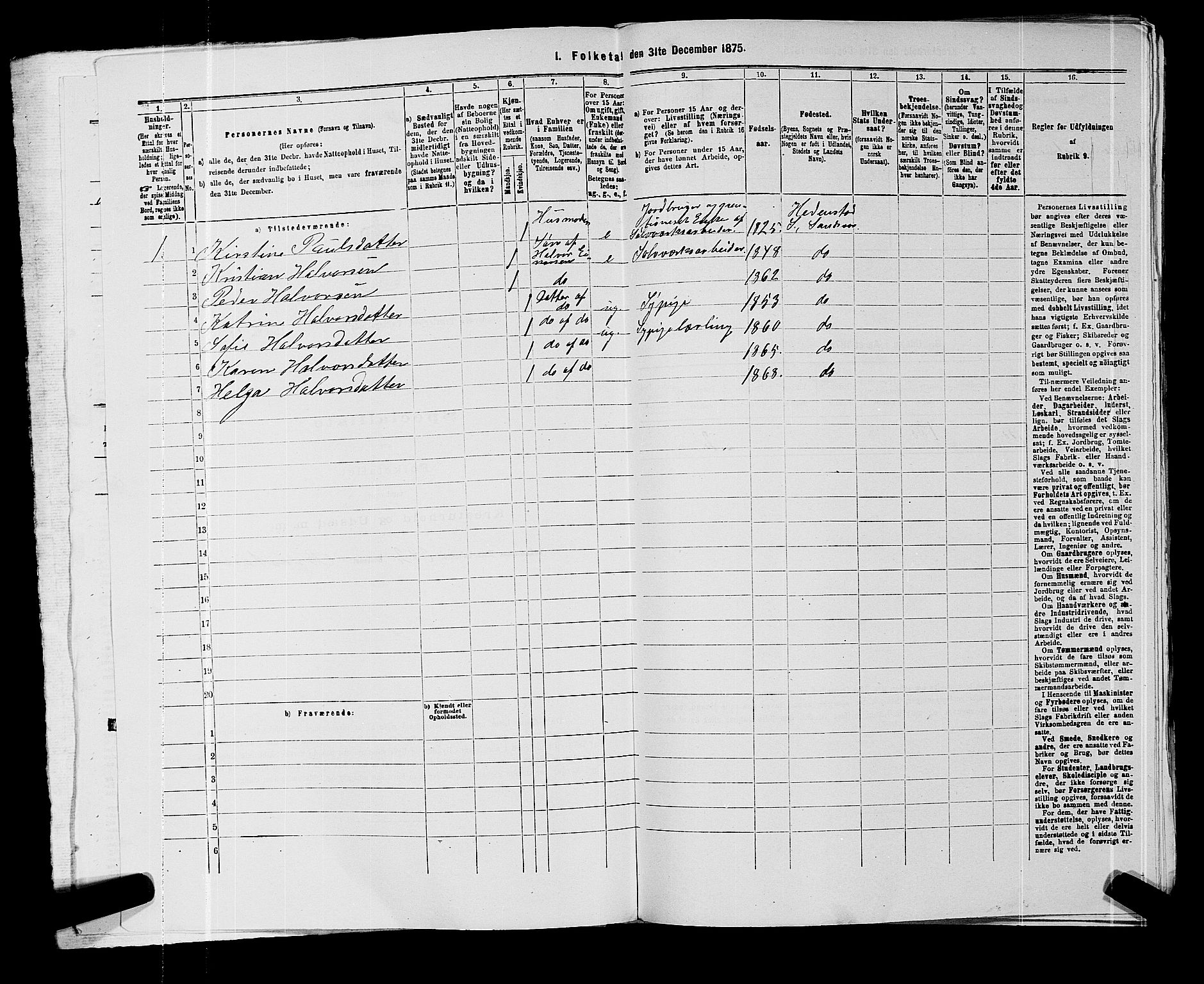SAKO, Folketelling 1875 for 0629P Sandsvær prestegjeld, 1875, s. 1290