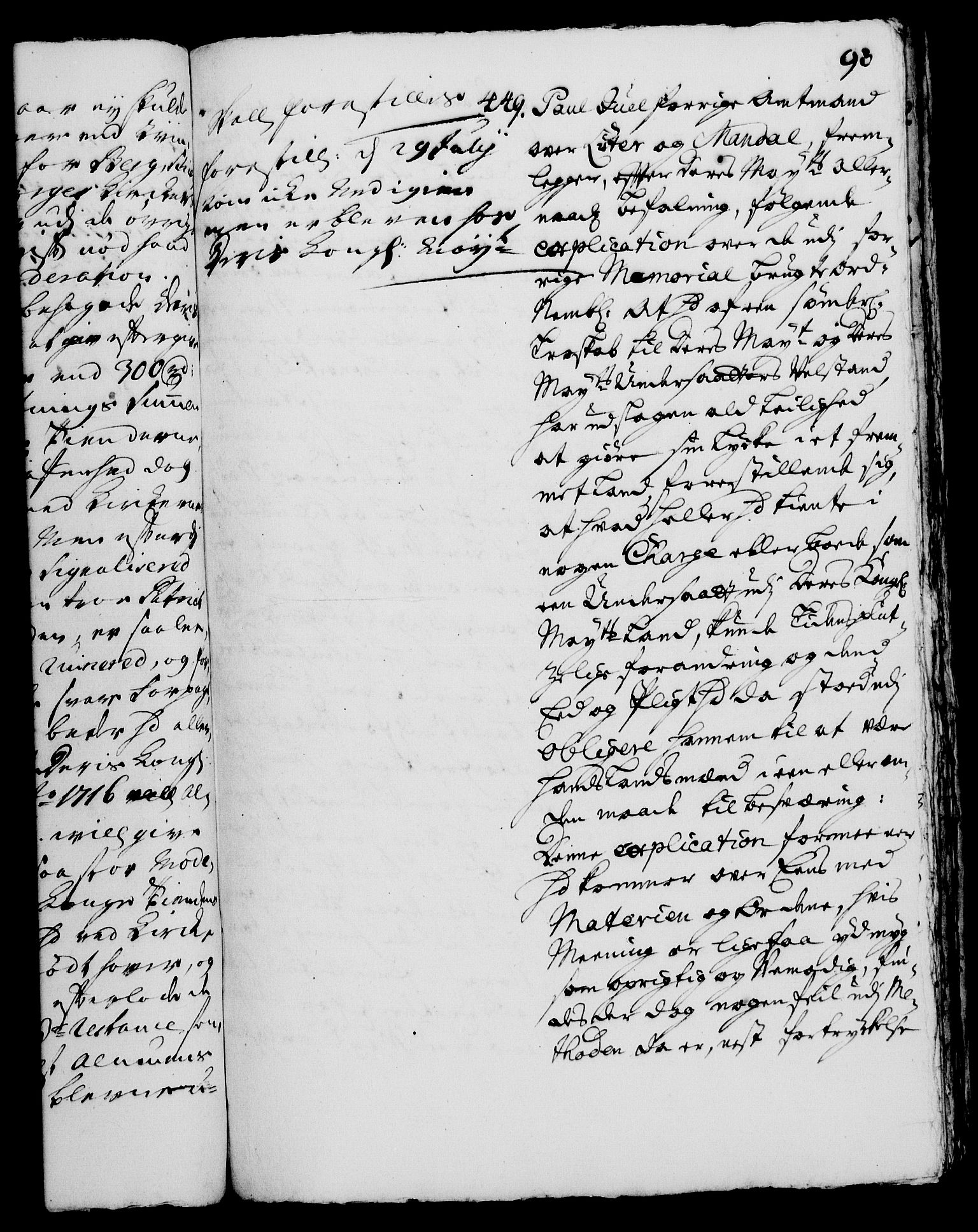 Rentekammeret, Kammerkanselliet, AV/RA-EA-3111/G/Gh/Gha/L0002: Norsk ekstraktmemorialprotokoll, sak. 376-599 (merket RK 53.47), 1720, s. 93