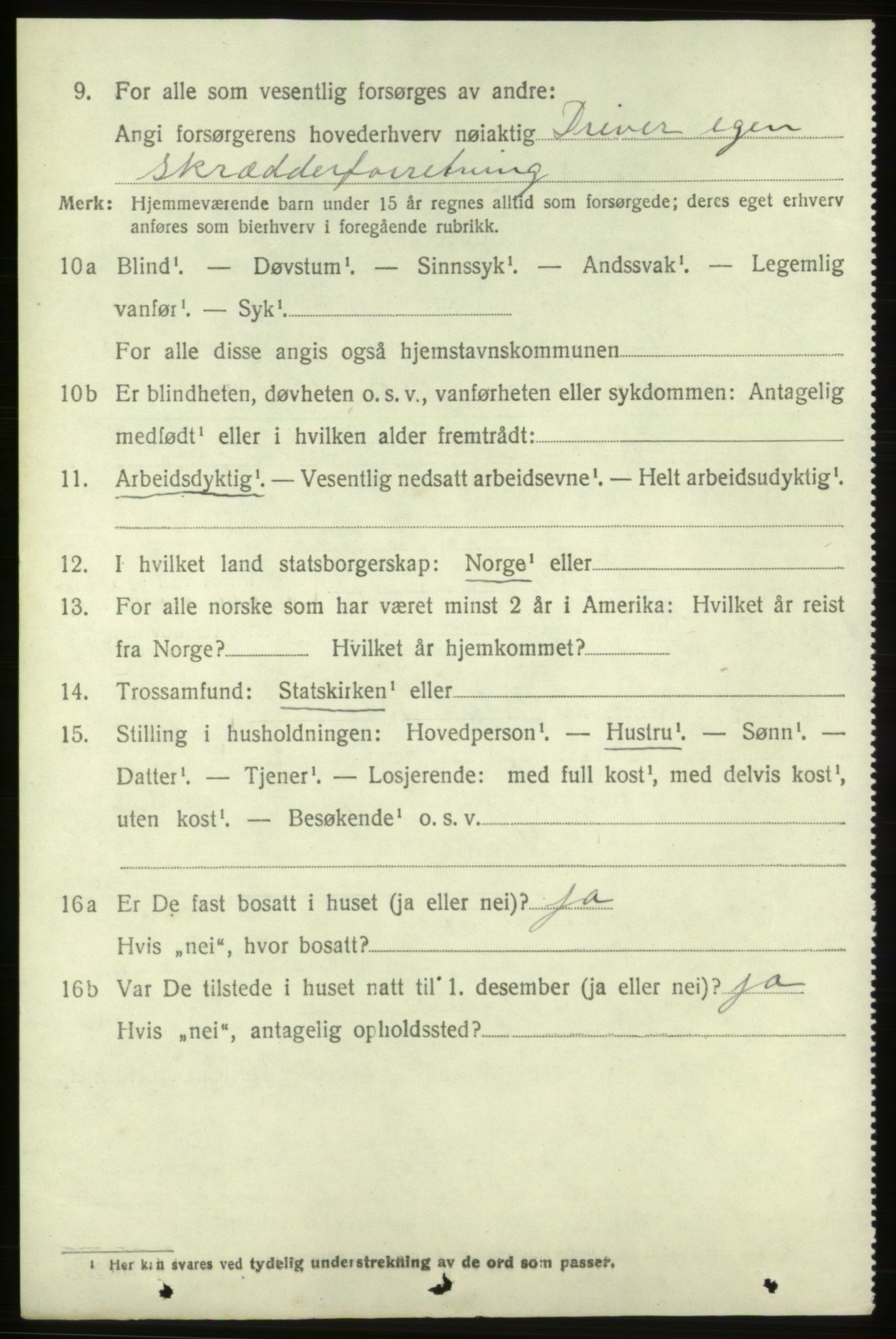 SAB, Folketelling 1920 for 1212 Skånevik herred, 1920, s. 3296