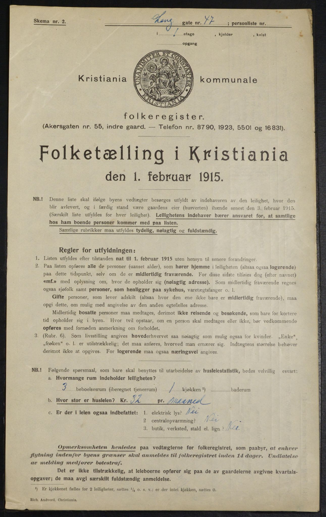 OBA, Kommunal folketelling 1.2.1915 for Kristiania, 1915, s. 56420