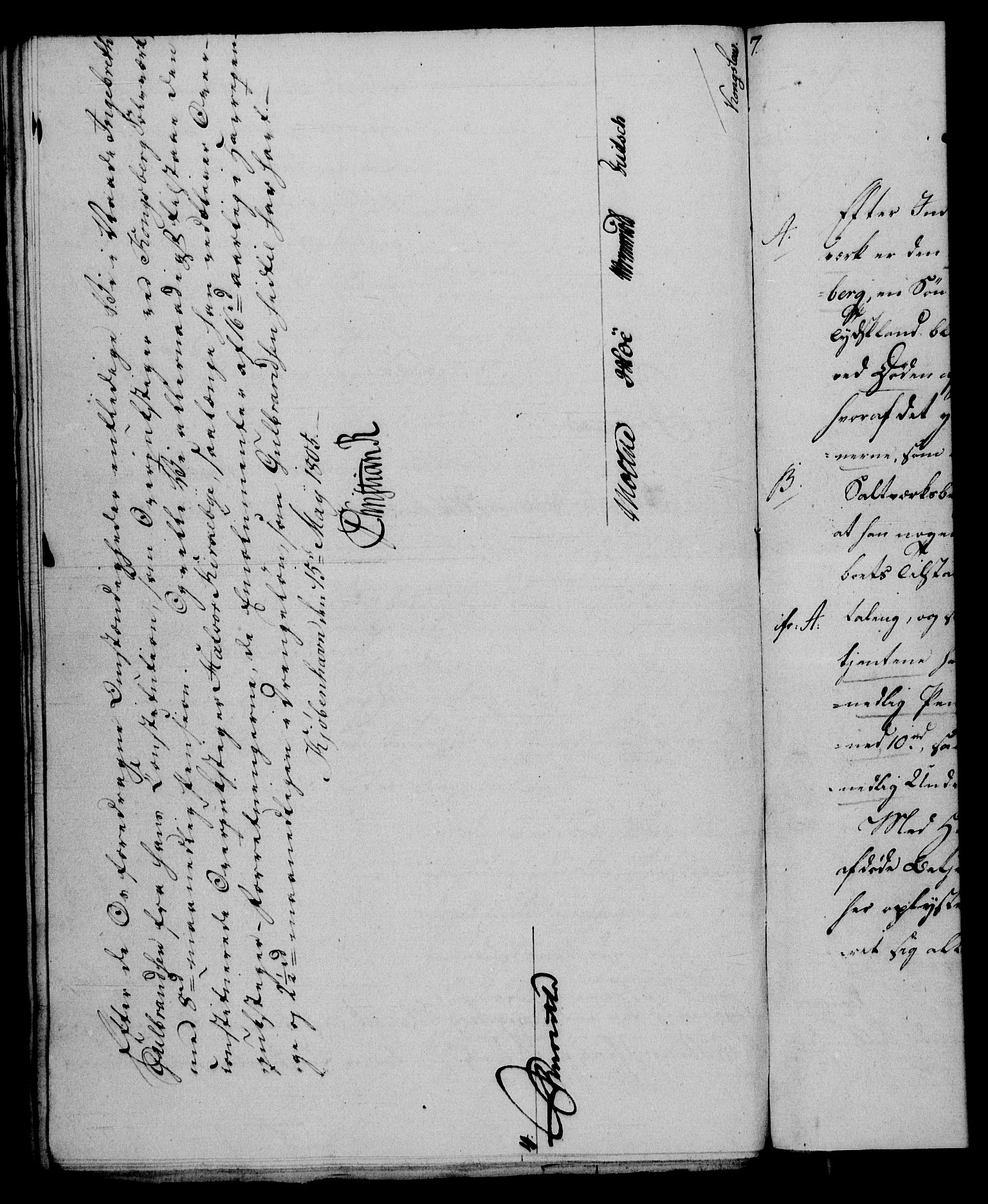 Rentekammeret, Renteskriverkontorene, AV/RA-EA-3115/M/Mf/Mfb/L0007: Relasjons- og resolusjonsprotokoll med register (merket RK 54.13), 1805-1806