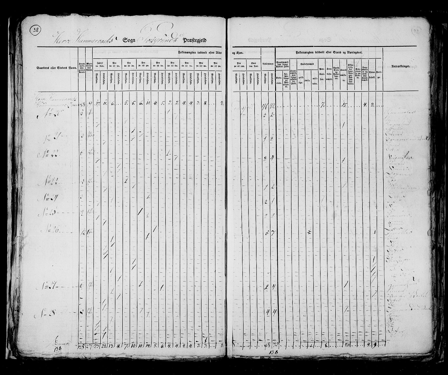 RA, Folketellingen 1825, bind 9: Bratsberg amt, 1825, s. 38