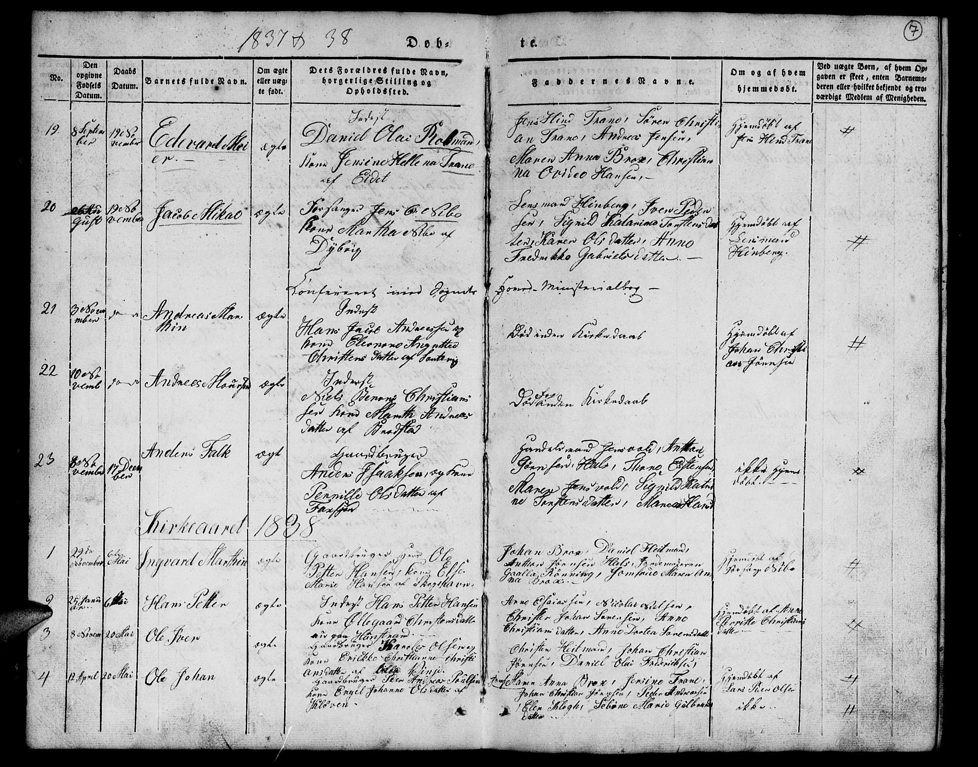 Tranøy sokneprestkontor, AV/SATØ-S-1313/I/Ia/Iab/L0010klokker: Klokkerbok nr. 10, 1835-1844, s. 7