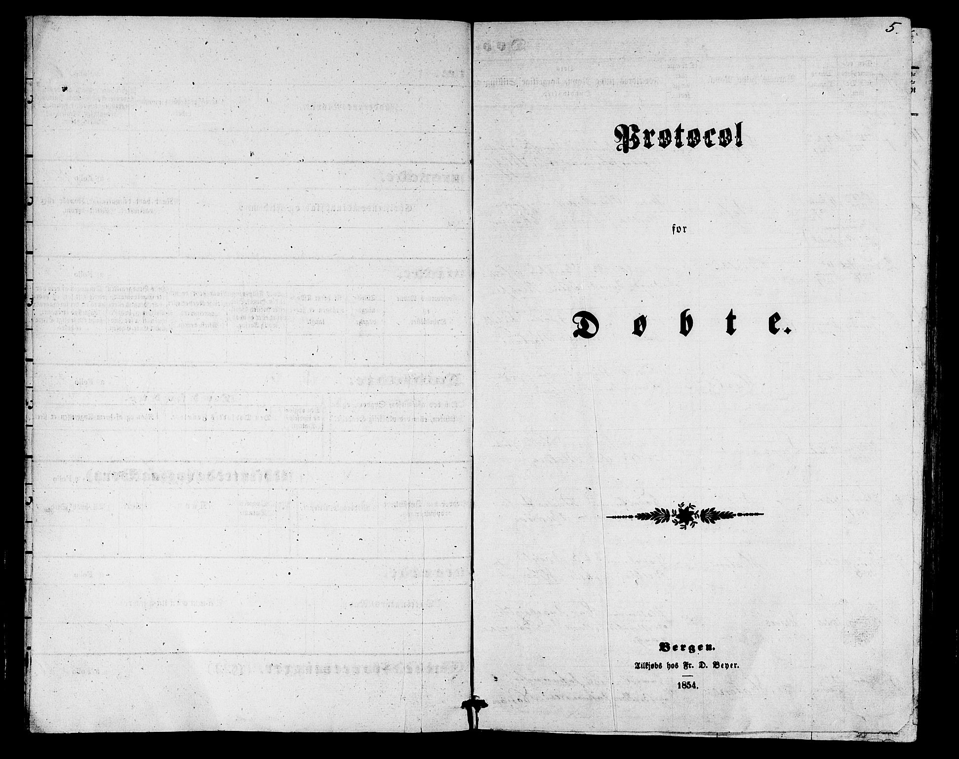 Hosanger sokneprestembete, SAB/A-75801/H/Hab: Klokkerbok nr. A 2, 1857-1881, s. 5