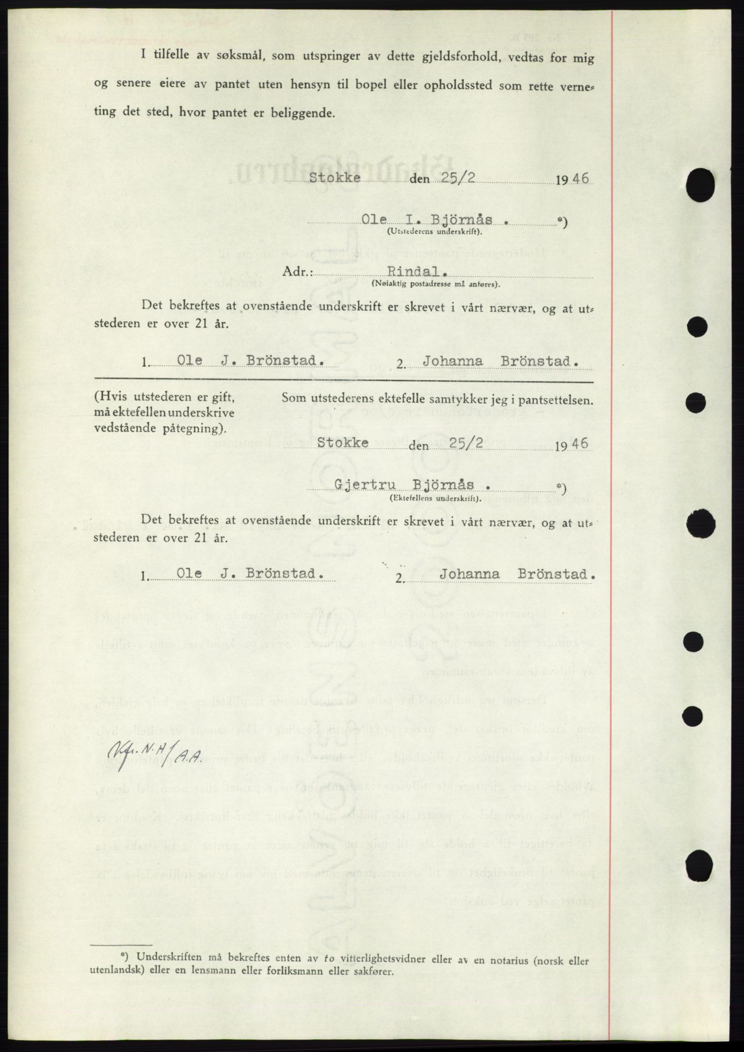 Nordmøre sorenskriveri, AV/SAT-A-4132/1/2/2Ca: Pantebok nr. B93b, 1946-1946, Dagboknr: 548/1946