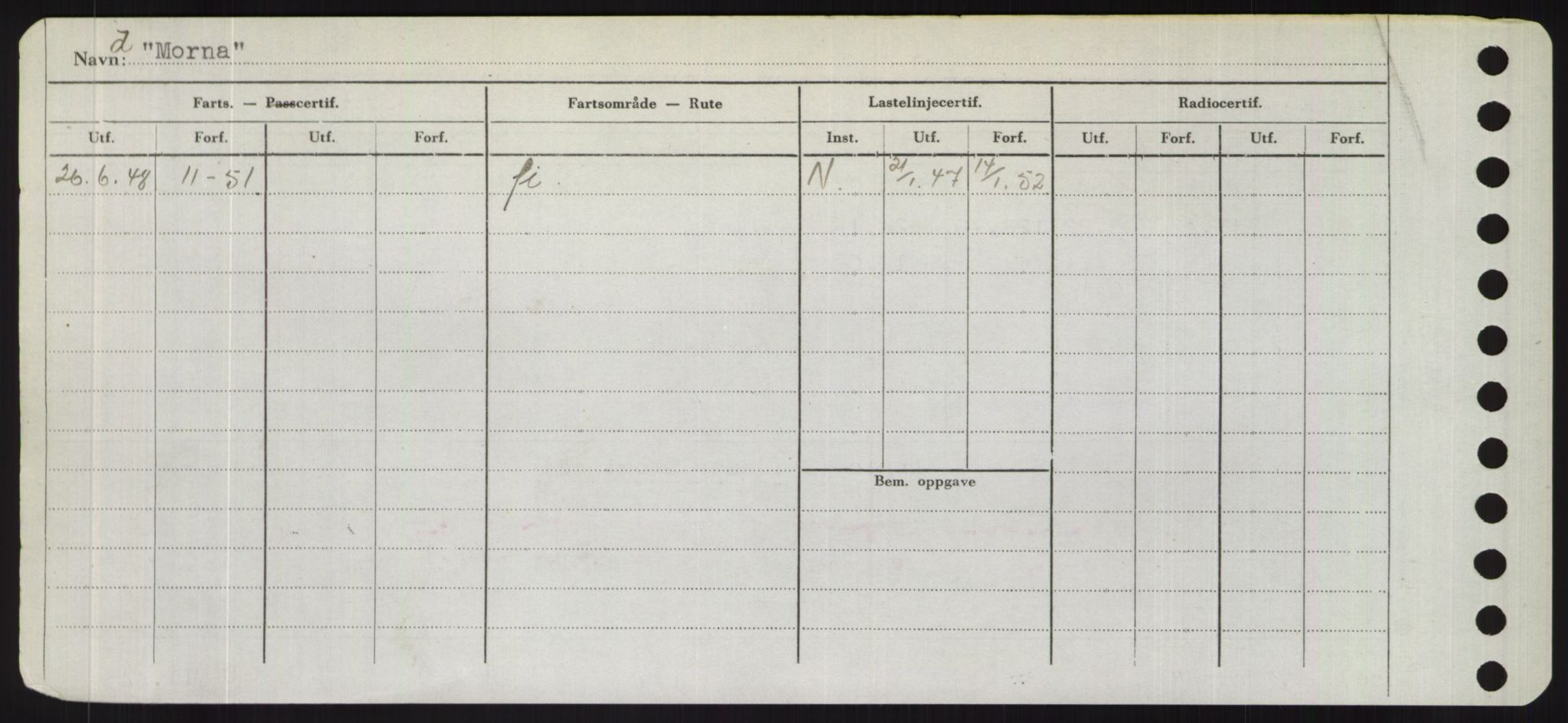 Sjøfartsdirektoratet med forløpere, Skipsmålingen, RA/S-1627/H/Hd/L0025: Fartøy, Min-Mås, s. 194