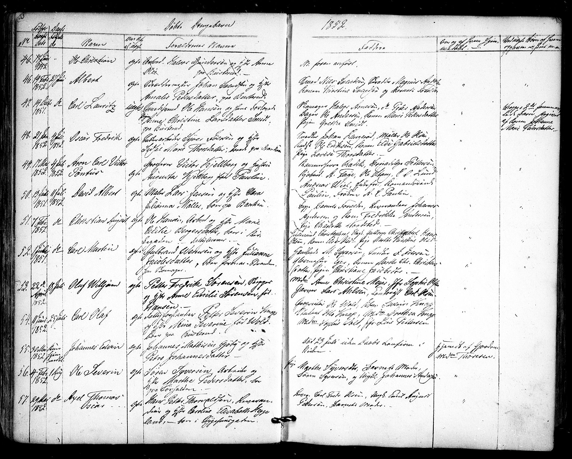 Halden prestekontor Kirkebøker, AV/SAO-A-10909/F/Fa/L0006: Ministerialbok nr. I 6, 1845-1856, s. 53