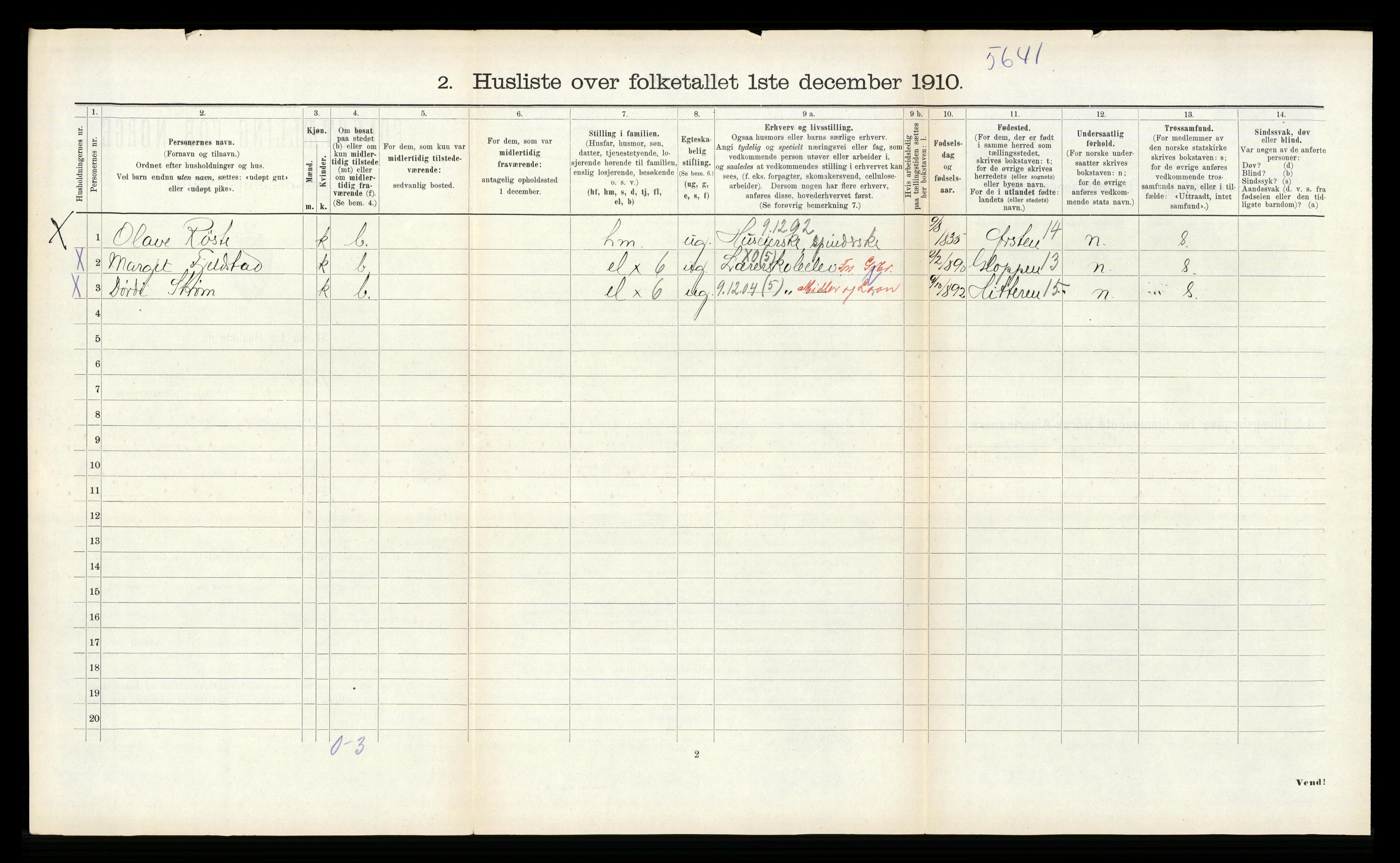 RA, Folketelling 1910 for 1519 Volda herred, 1910, s. 331