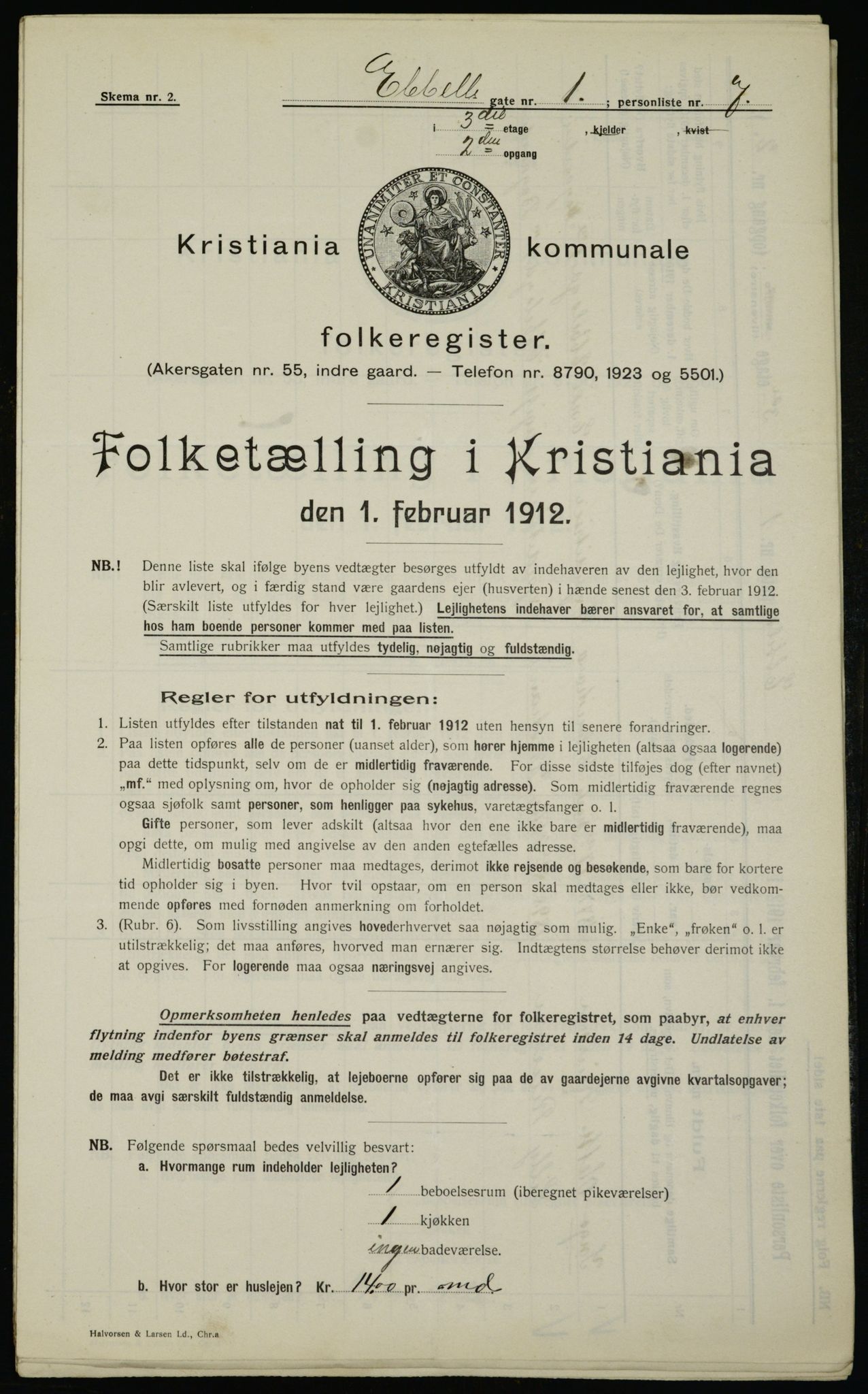 OBA, Kommunal folketelling 1.2.1912 for Kristiania, 1912, s. 17978