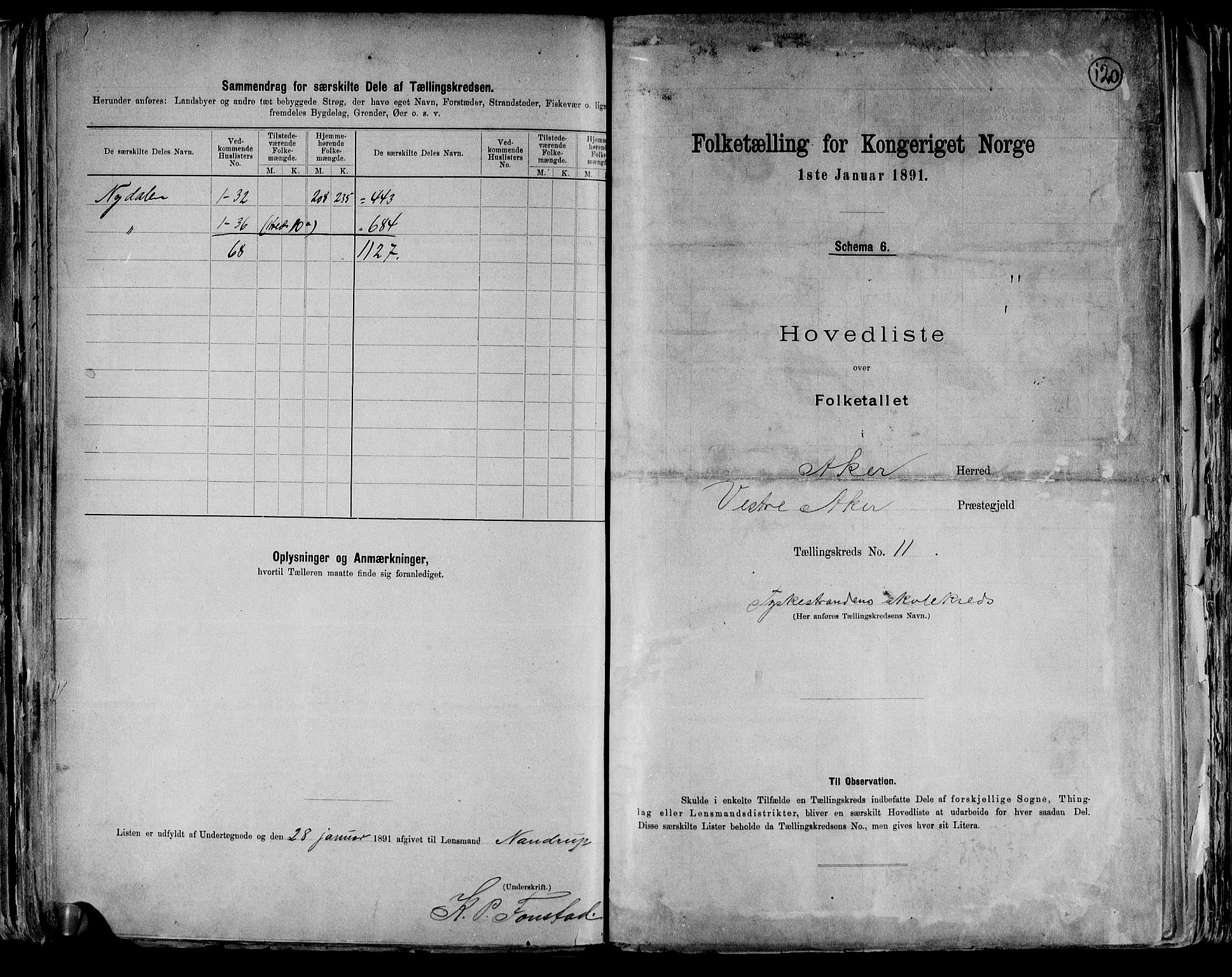 RA, Folketelling 1891 for 0218 Aker herred, 1891, s. 38