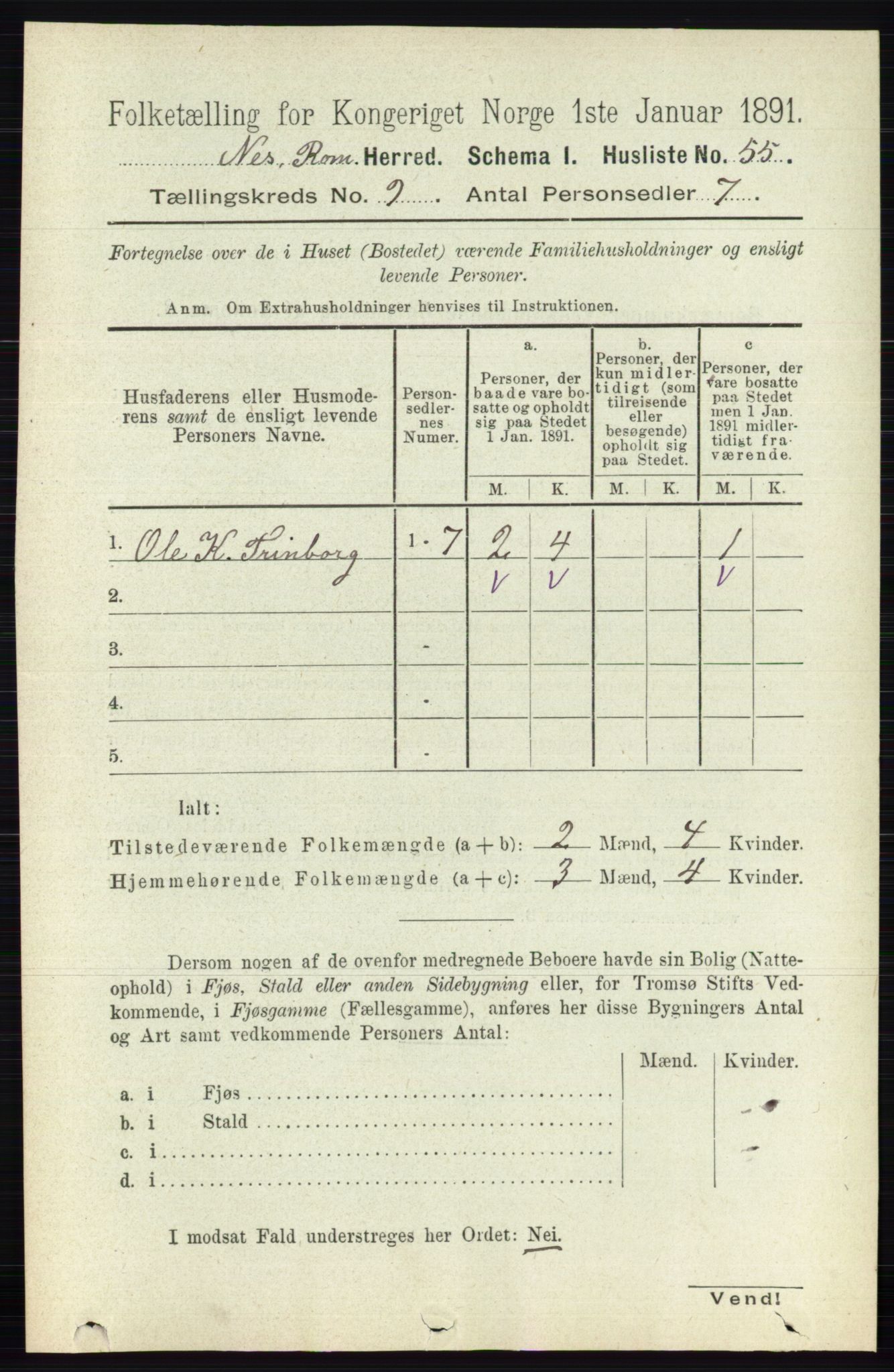 RA, Folketelling 1891 for 0236 Nes herred, 1891, s. 5241