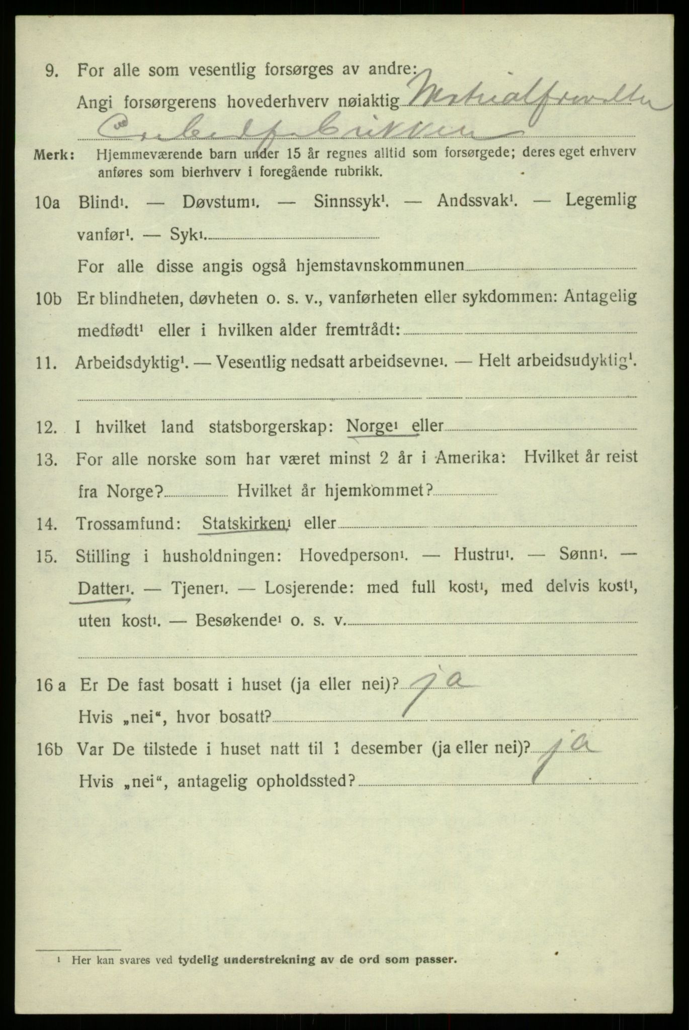 SAB, Folketelling 1920 for 1228 Odda herred, 1920, s. 4760