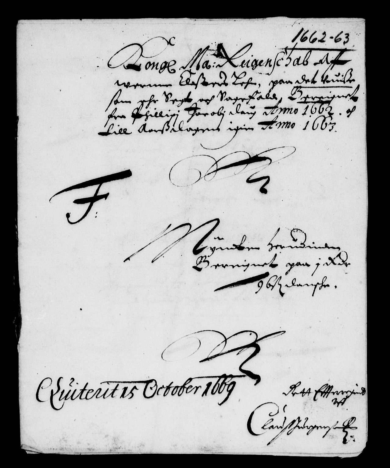 Rentekammeret inntil 1814, Reviderte regnskaper, Lensregnskaper, AV/RA-EA-5023/R/Rb/Rbg/L0012: Verne kloster len, 1661-1663