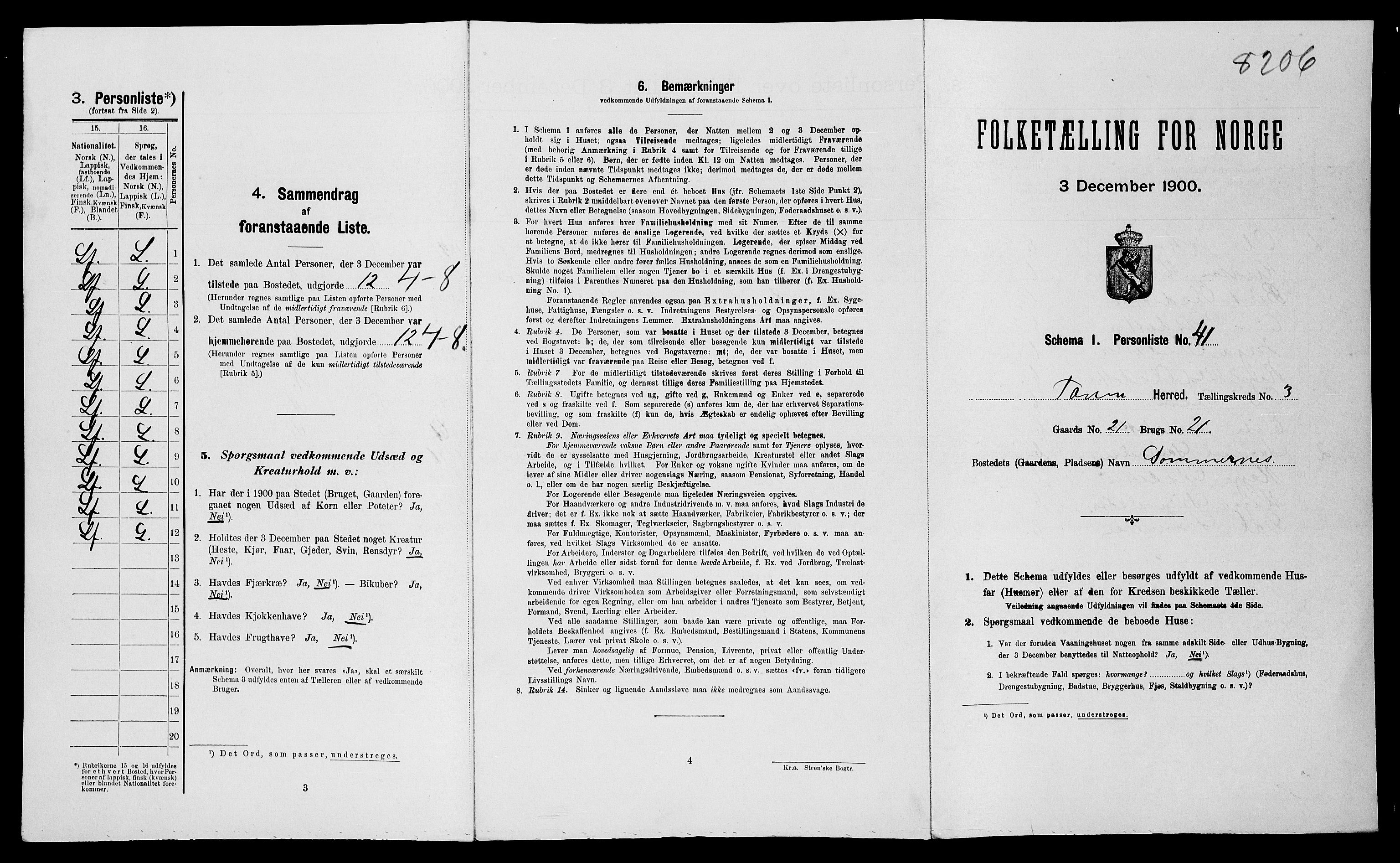 SATØ, Folketelling 1900 for 2025 Tana herred, 1900, s. 478