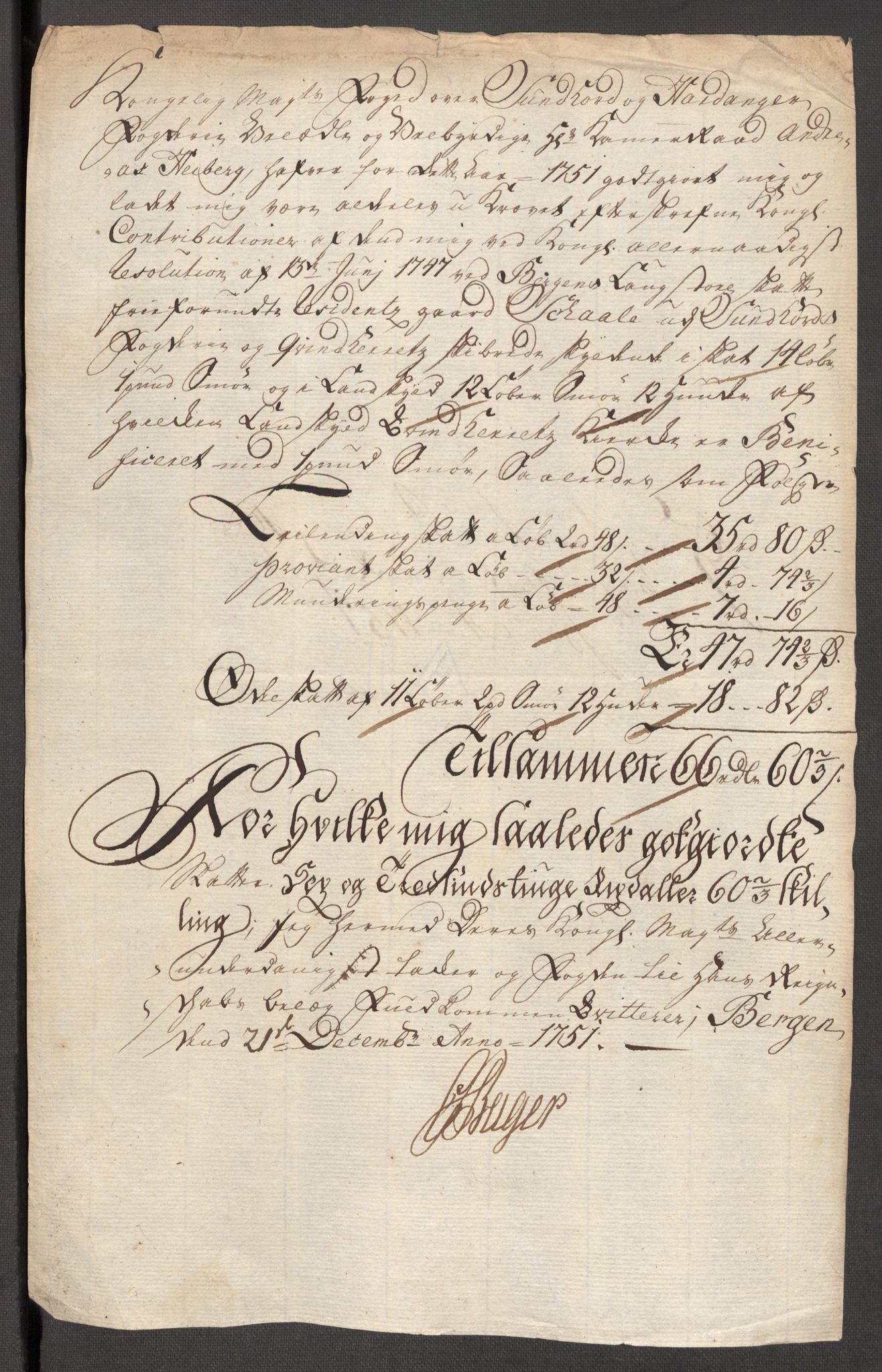 Rentekammeret inntil 1814, Reviderte regnskaper, Fogderegnskap, AV/RA-EA-4092/R48/L3056: Fogderegnskap Sunnhordland og Hardanger, 1751, s. 295