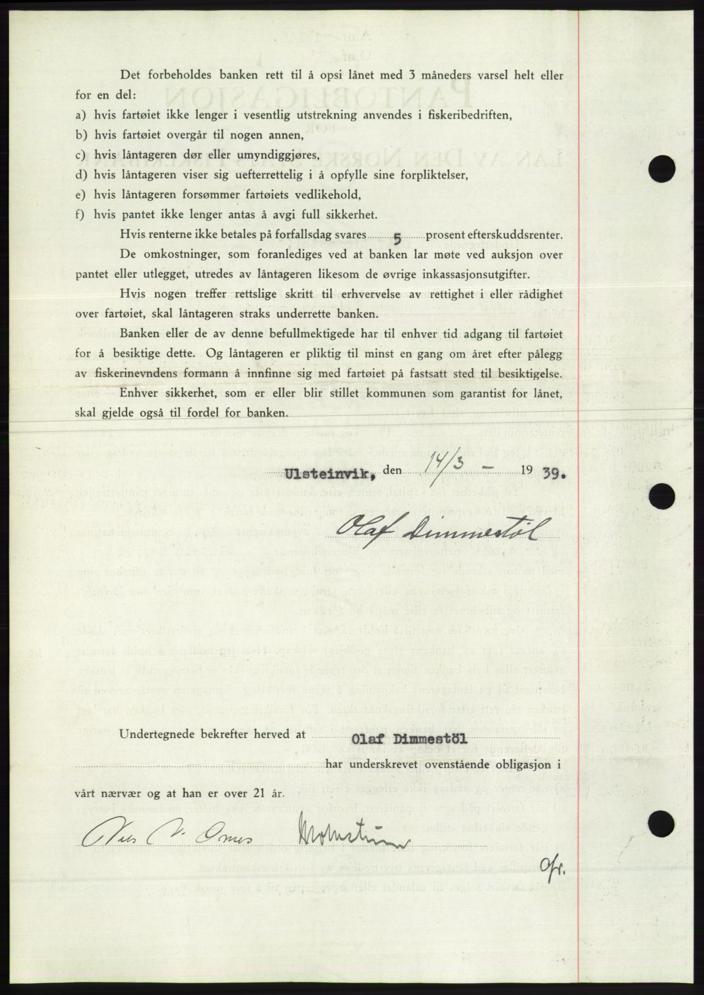 Søre Sunnmøre sorenskriveri, AV/SAT-A-4122/1/2/2C/L0067: Pantebok nr. 61, 1938-1939, Dagboknr: 390/1939