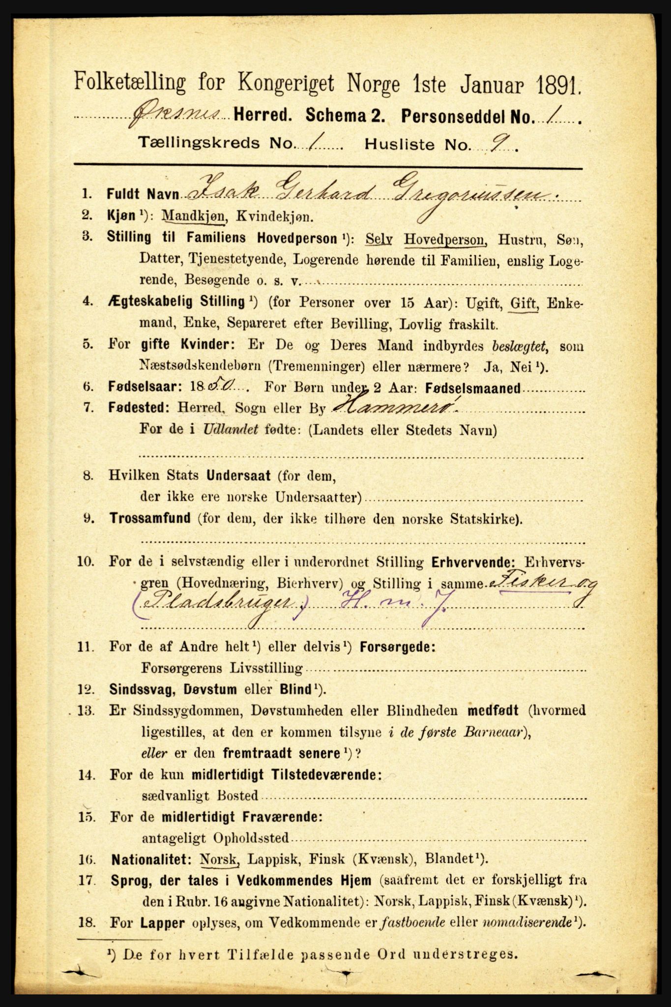 RA, Folketelling 1891 for 1868 Øksnes herred, 1891, s. 131