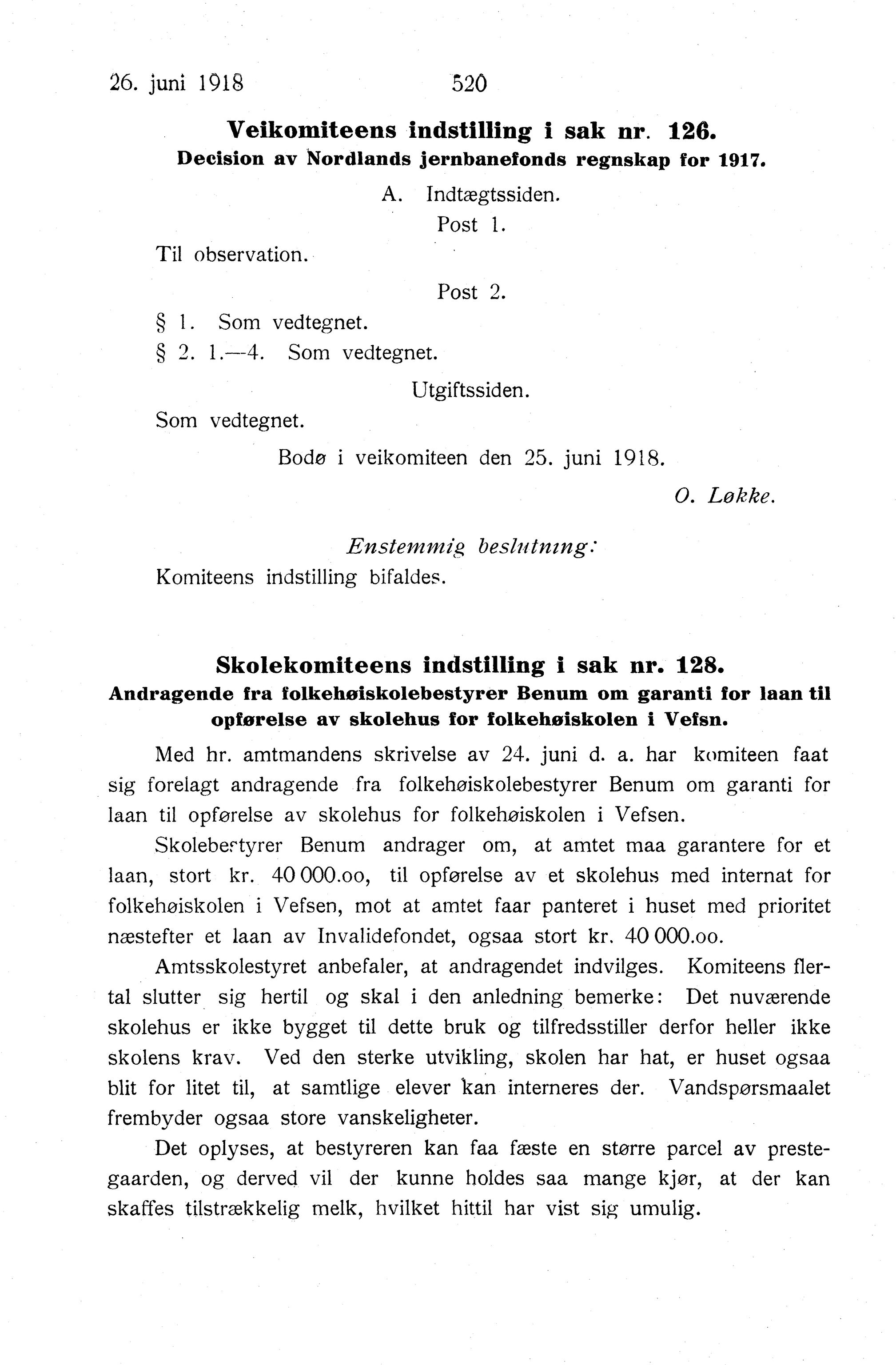 Nordland Fylkeskommune. Fylkestinget, AIN/NFK-17/176/A/Ac/L0041: Fylkestingsforhandlinger 1918, 1918