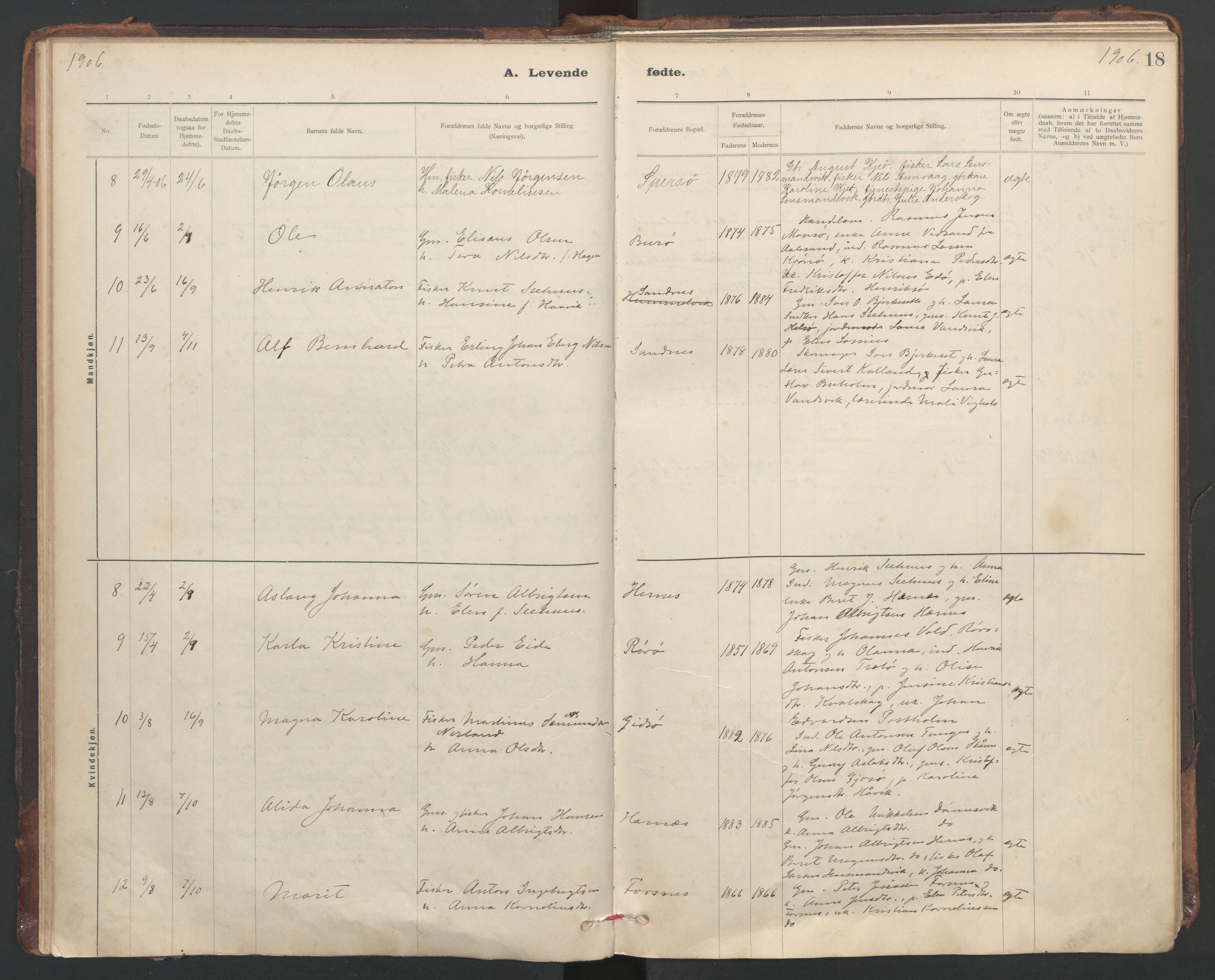 Ministerialprotokoller, klokkerbøker og fødselsregistre - Sør-Trøndelag, AV/SAT-A-1456/635/L0552: Ministerialbok nr. 635A02, 1899-1919, s. 18