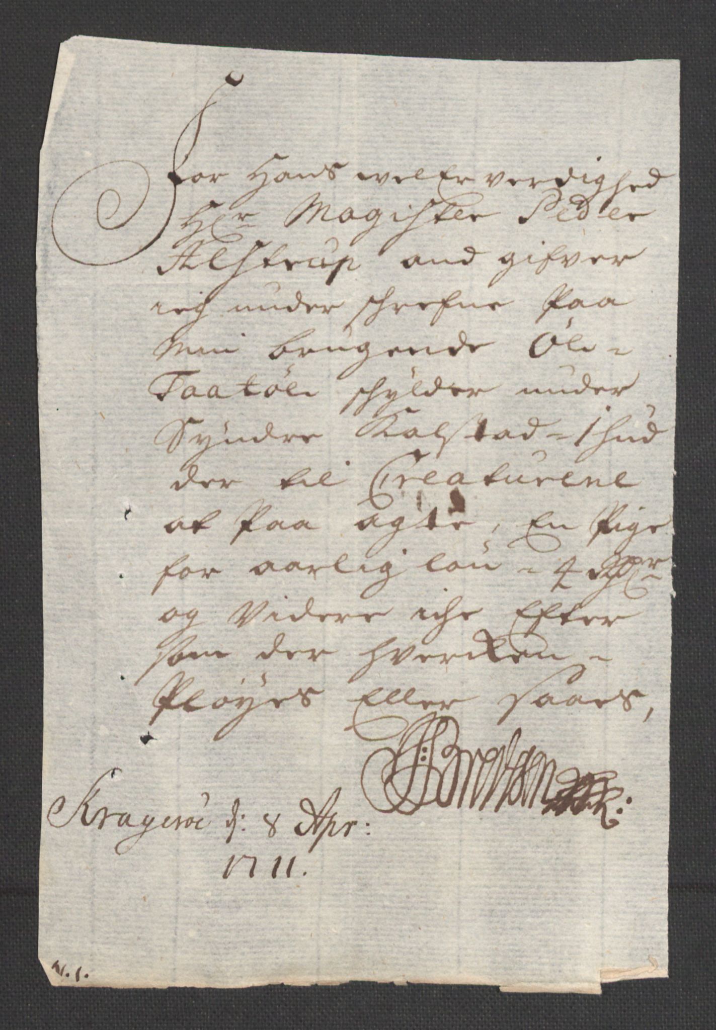 Rentekammeret inntil 1814, Reviderte regnskaper, Fogderegnskap, AV/RA-EA-4092/R36/L2121: Fogderegnskap Øvre og Nedre Telemark og Bamble, 1711, s. 539