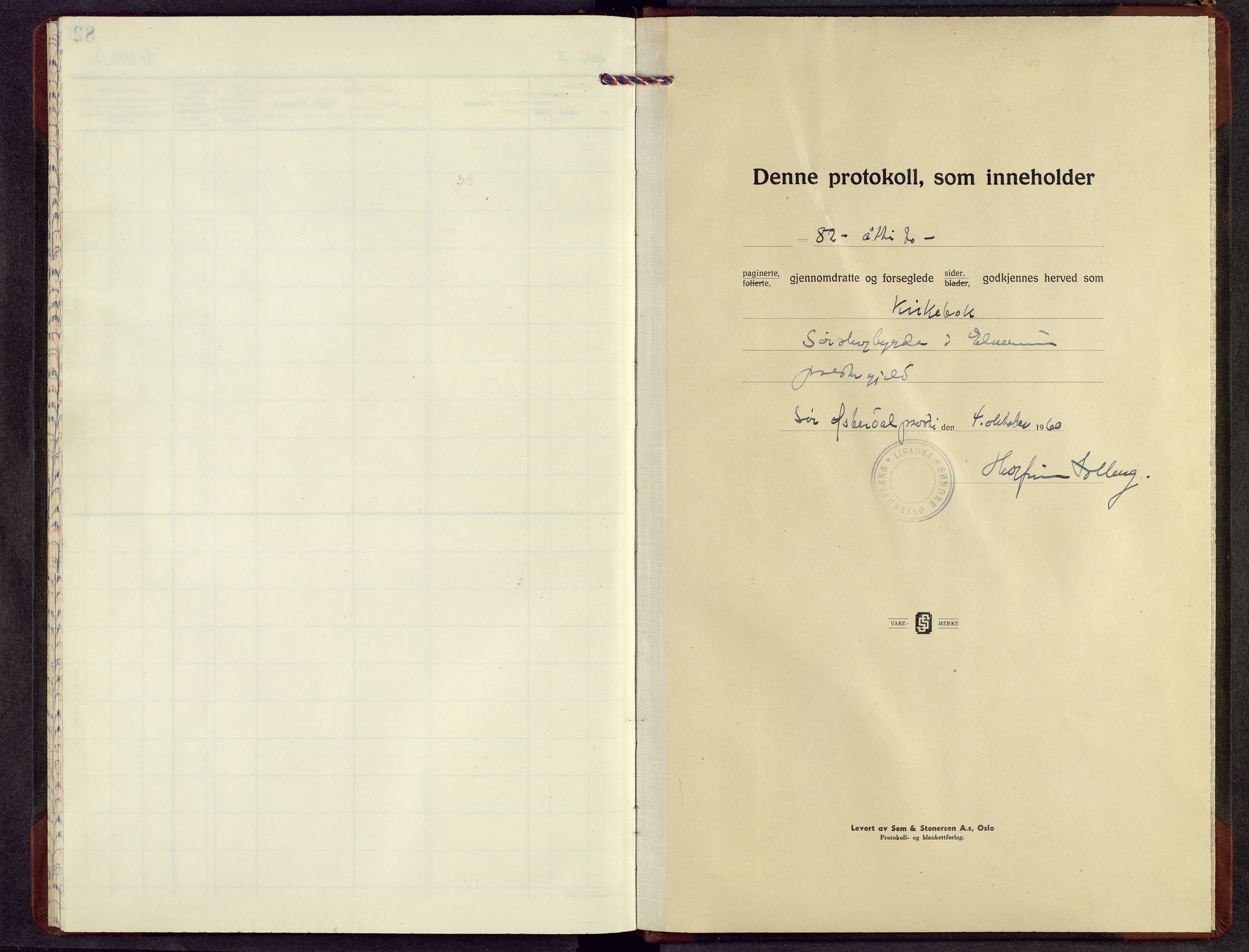 Elverum prestekontor, SAH/PREST-044/H/Ha/Hab/L0026: Klokkerbok nr. 26, 1960-1967