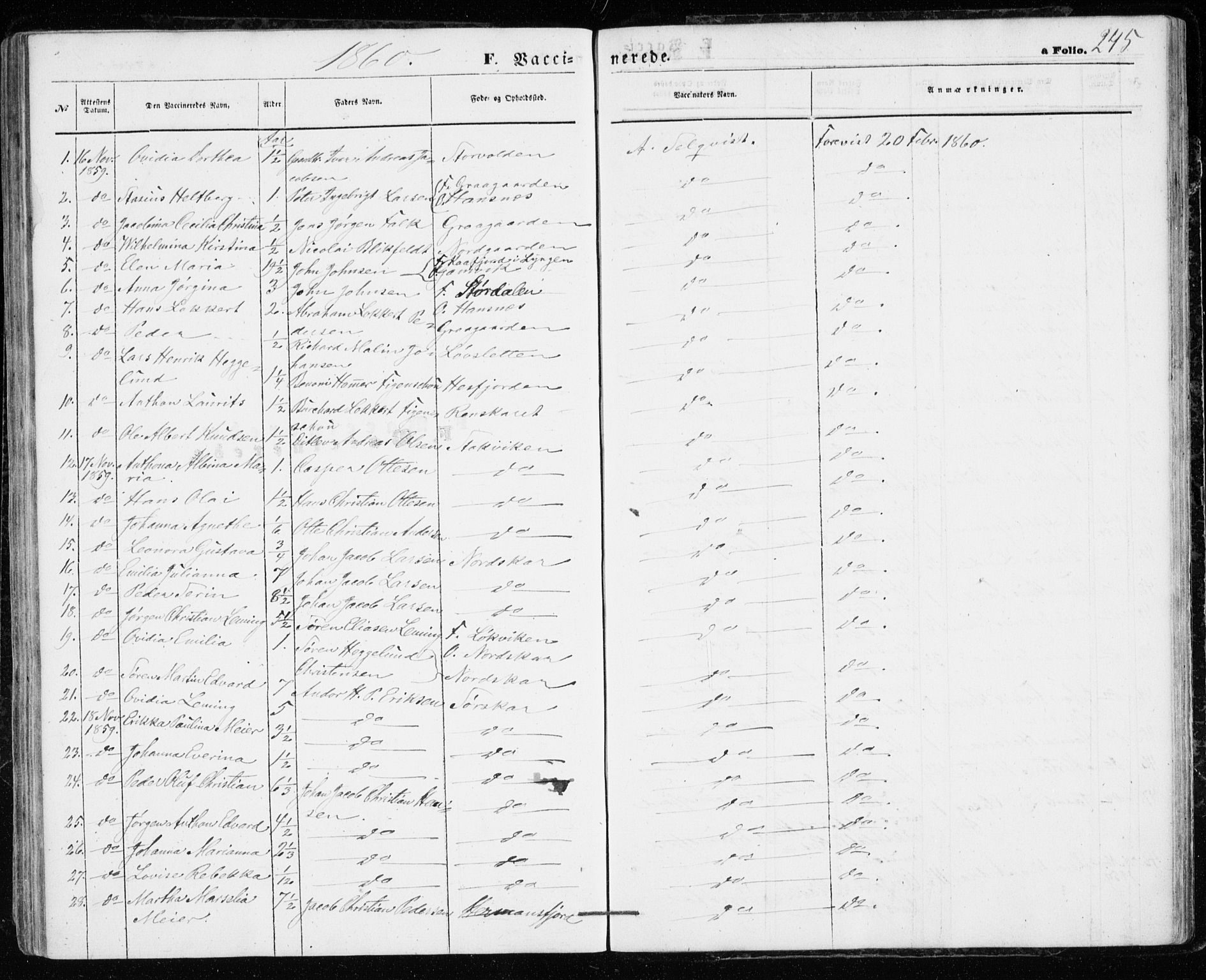 Karlsøy sokneprestembete, AV/SATØ-S-1299/H/Ha/Haa/L0004kirke: Ministerialbok nr. 4, 1861-1871, s. 245