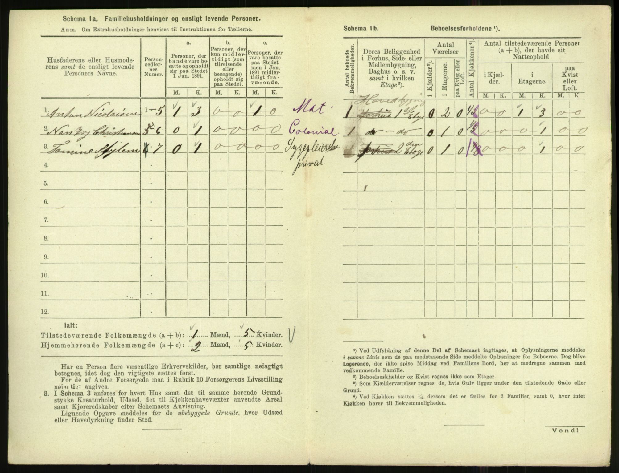 RA, Folketelling 1891 for 1002 Mandal ladested, 1891, s. 1190